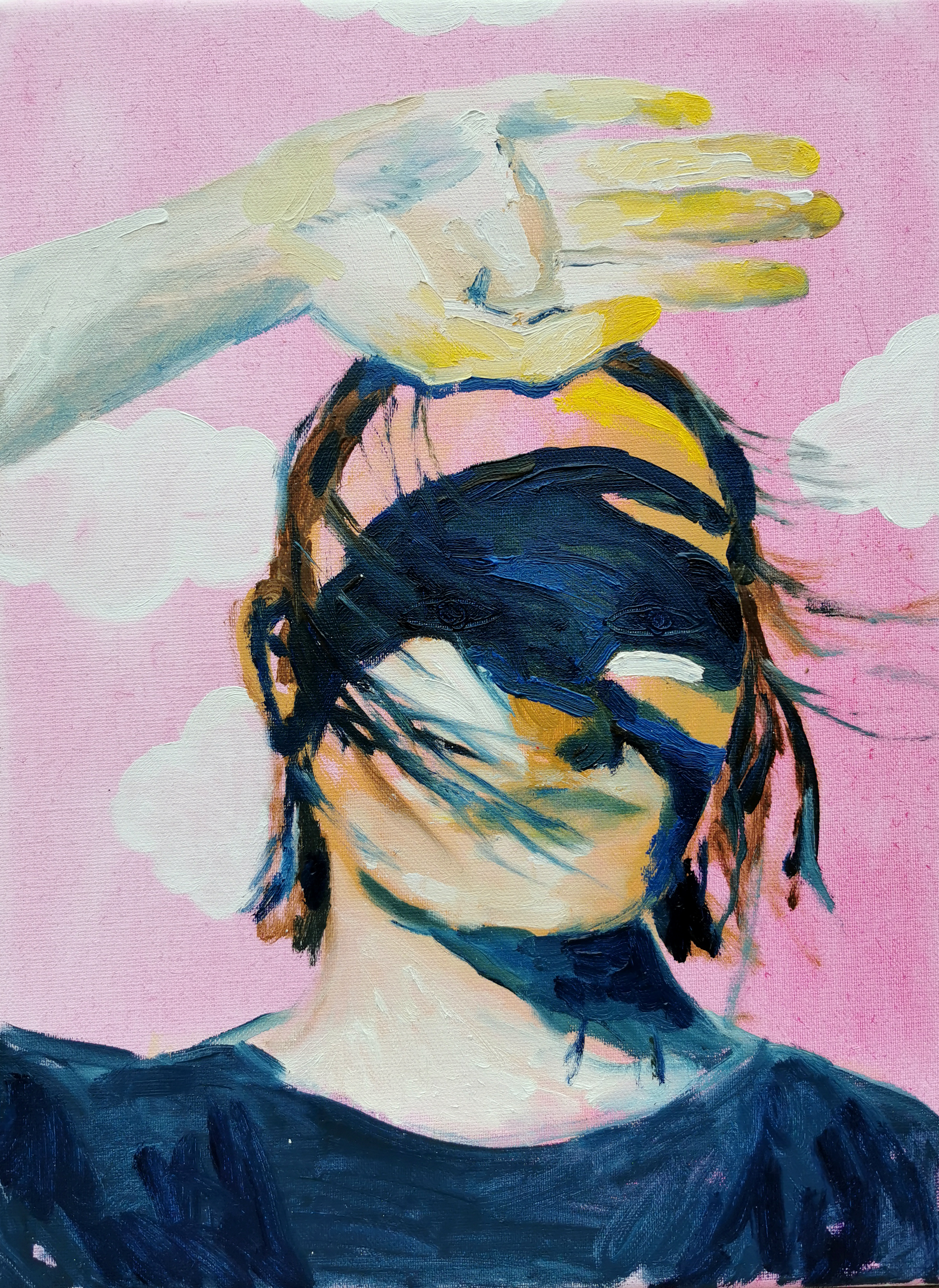 Bright light, acrylic and oil on canvas, 40/30 cm