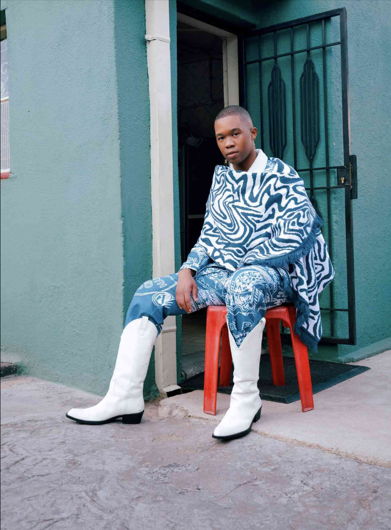 Born and raised in Johannesburg, SA , Thebe Magugu is a world renowned designer whos work has been featured in Vogue, Harper's Bazaar, and worn by many celebs - which makes him the perfect liaison into the market.