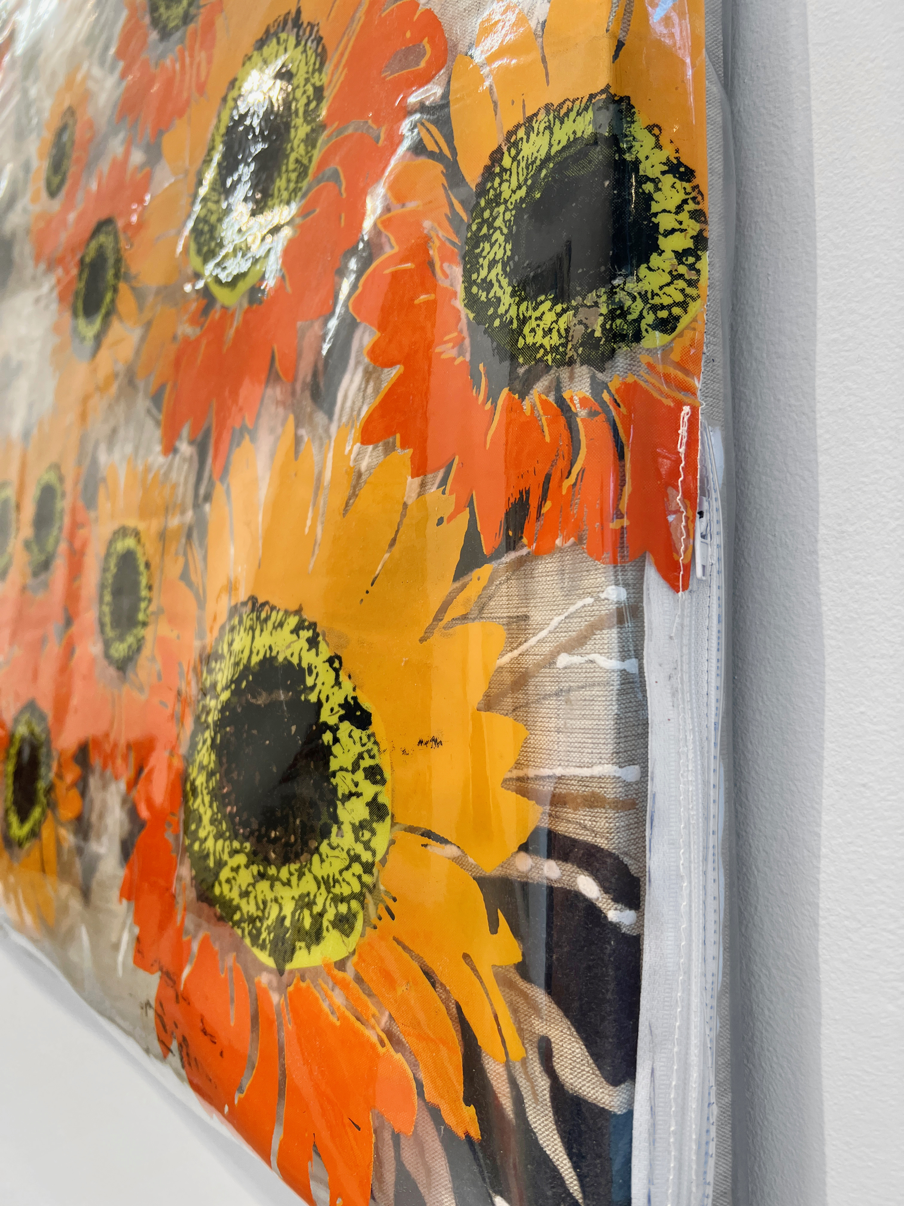 Detail of vinyl and zipper on Sundowner.