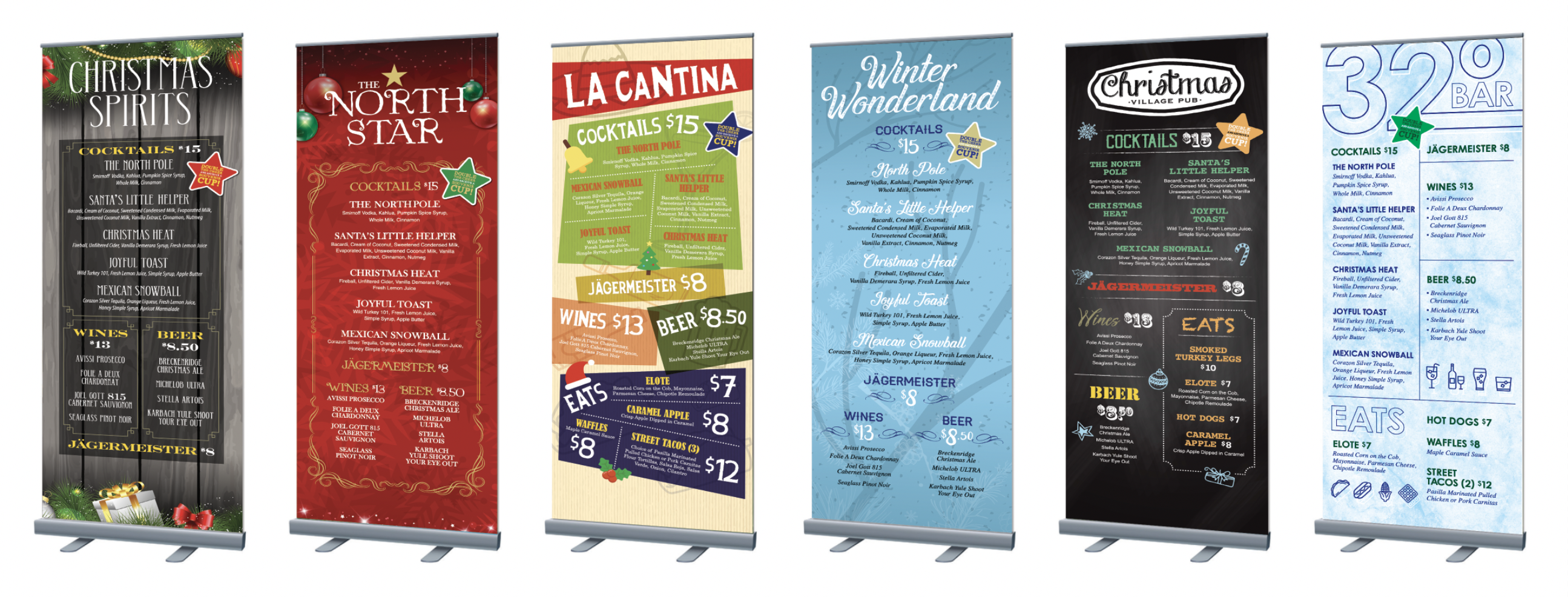 2019 Christmas F&B Pull-up Banners