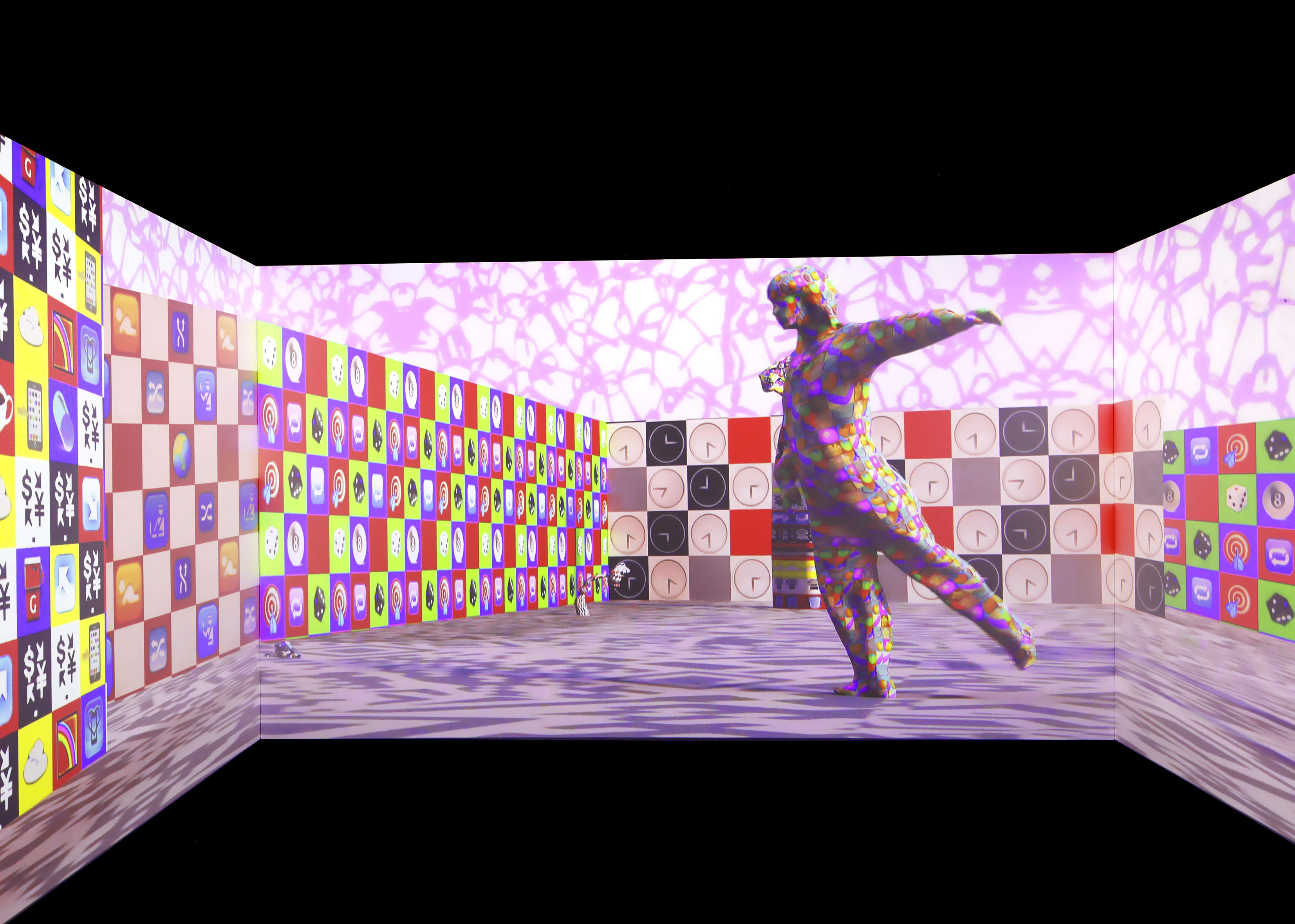Alice XR (2018), a 3-channel immersive installation, featuring motion-captured performances by  Kristina Isabelle and music composed by Edmund Campion and Danielle DeGruttola.