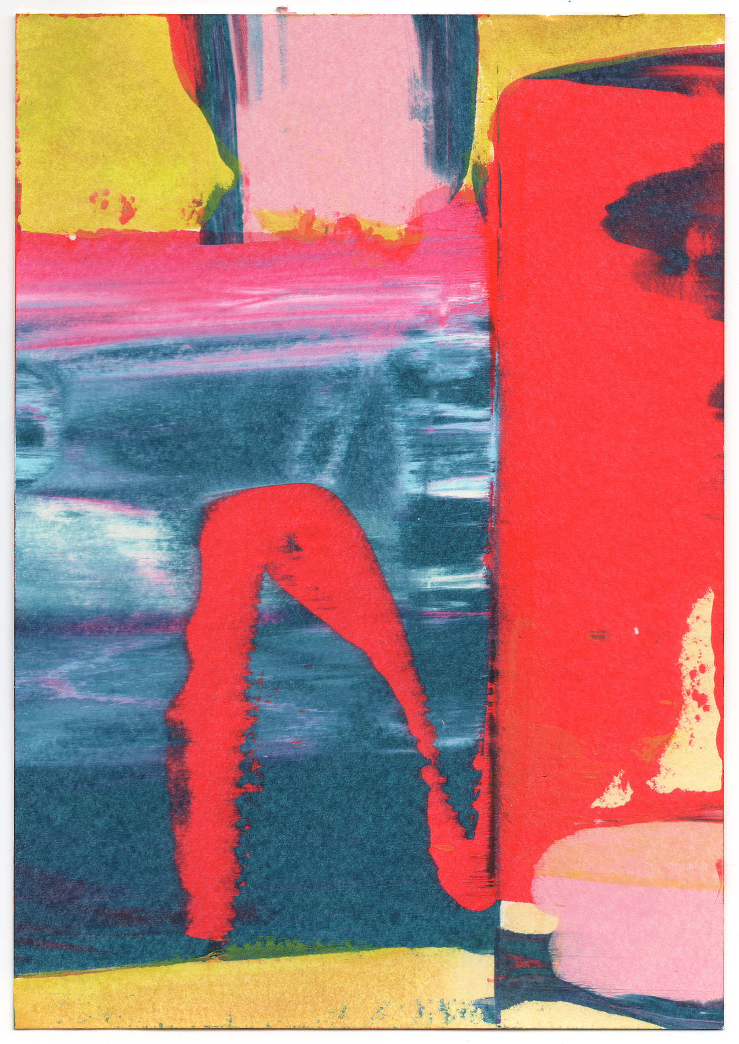 Untitled 402, 2018, Acrylic on paper, 21x14.8cm