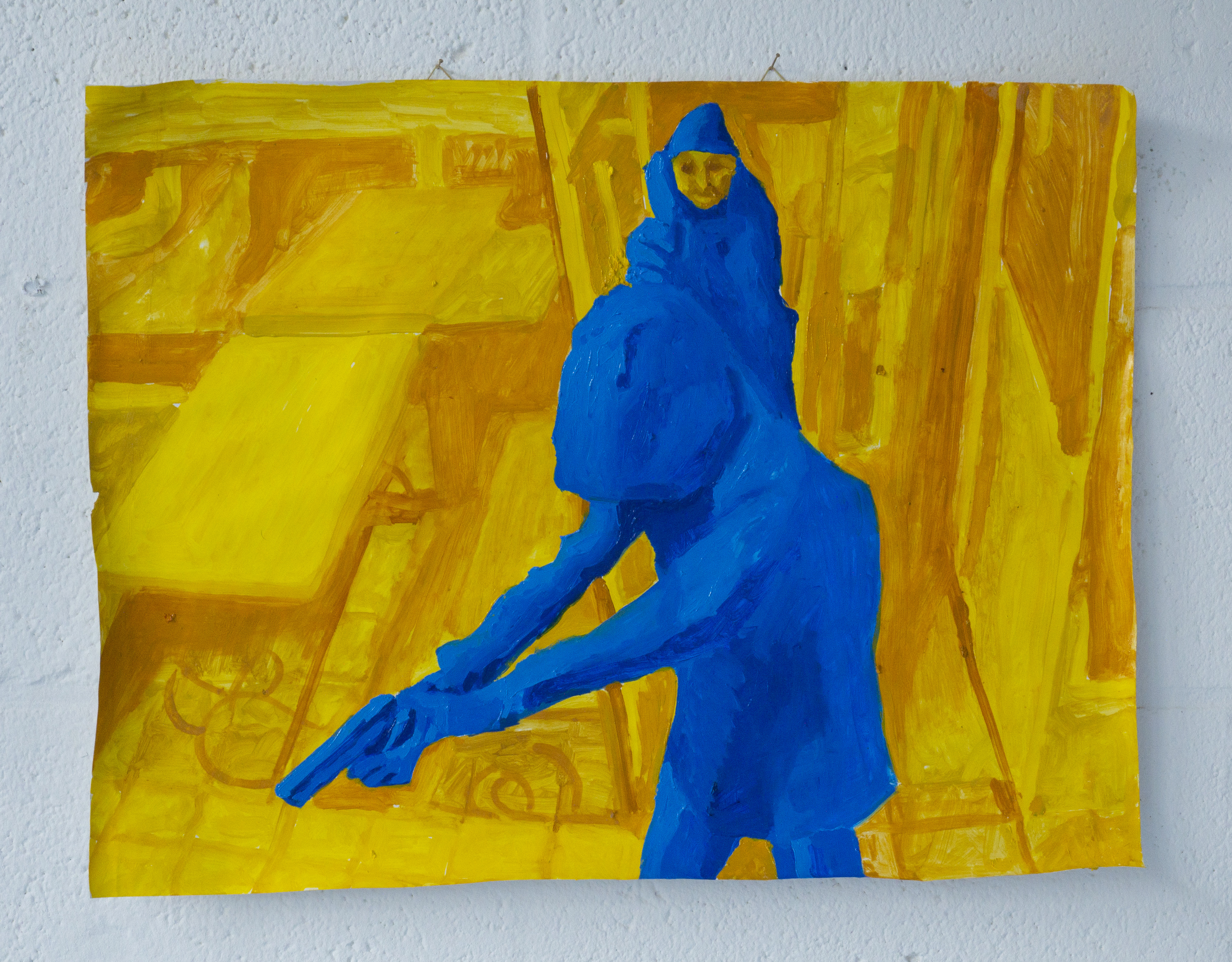 För Jag Vill Leva Jag Vill Dö I Norden, 2023, Oil on Paper, 50x65cm.