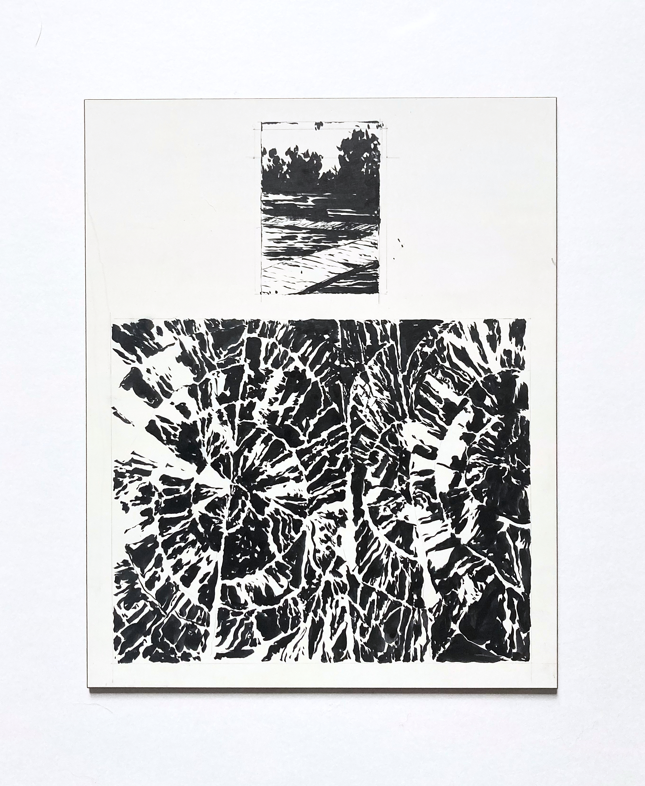 strand, 10" x 8", ink on panel, 2021