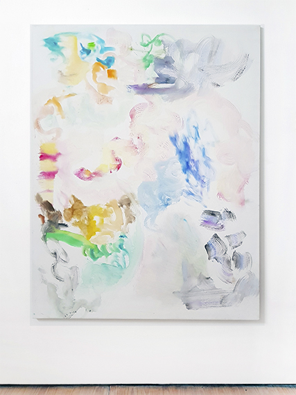 Untitled, 2018, acrylic and tempera on canvas, 180 x 135 cm