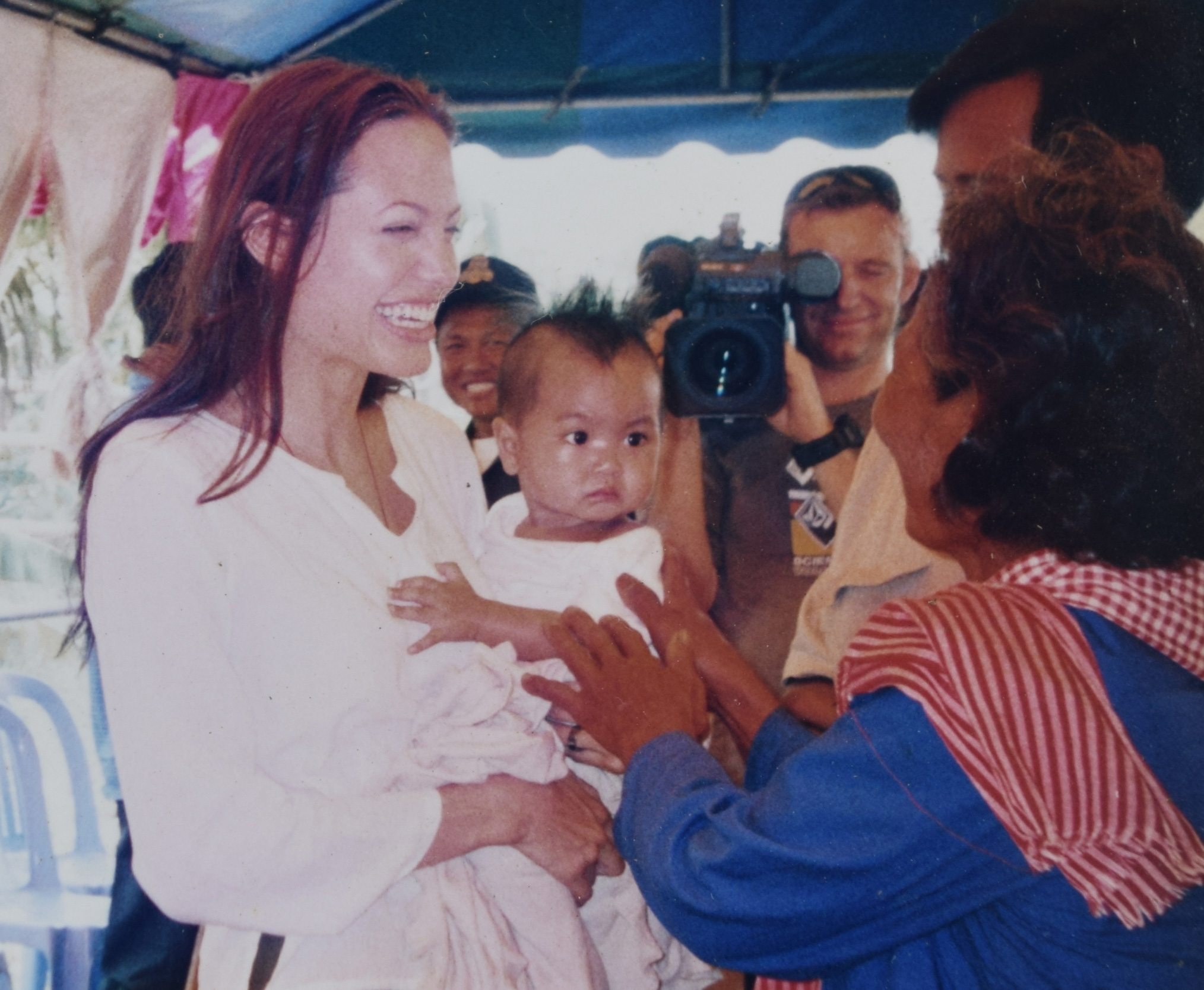 Angelina and baby Maddox in Cambodia. Photo: Chris White