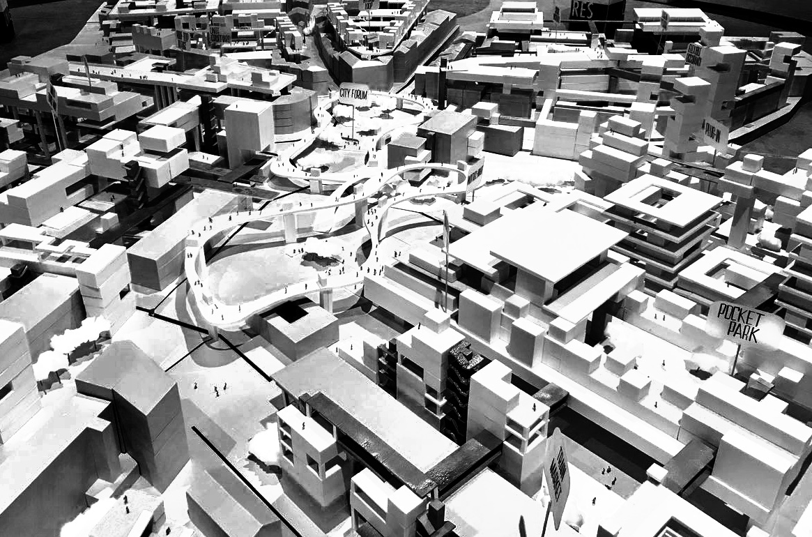The 6m x 6m physical model of a utopian Piacenza in 2050