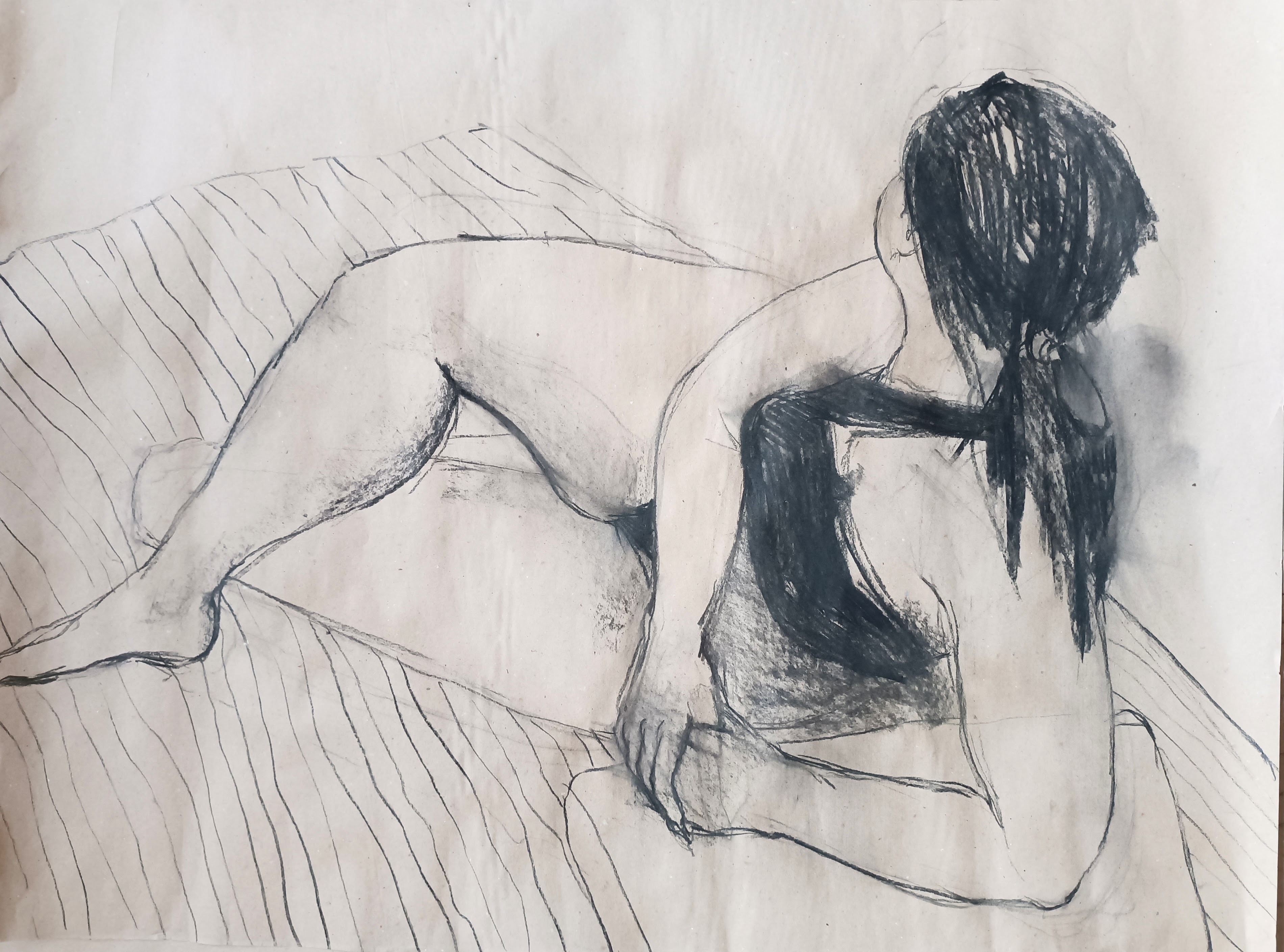 figure in 35 min / charcoal drawing / A1