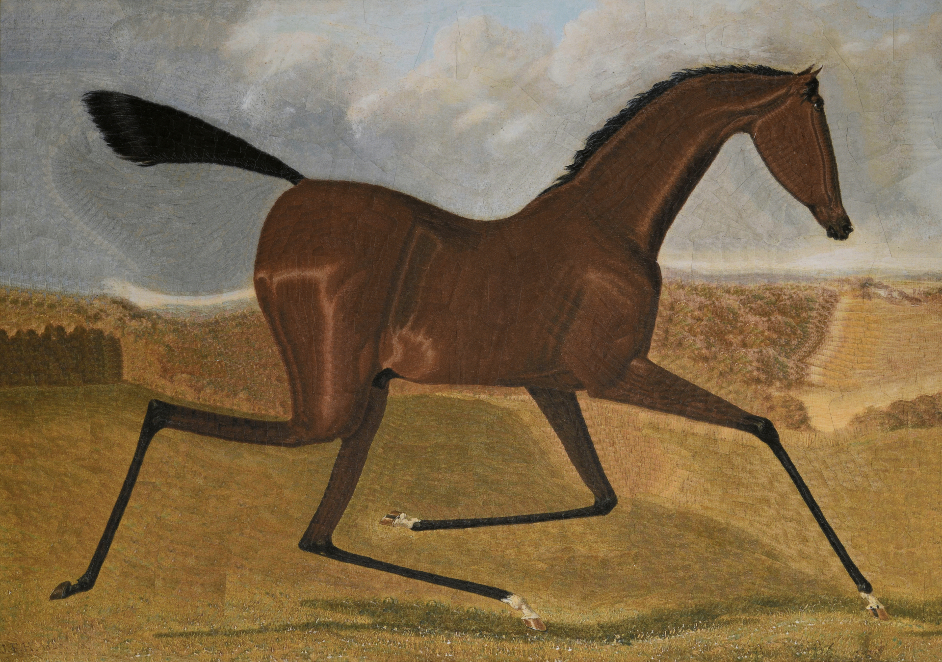 Trotting Bay after J.F Herring, 2022, 11.6 x 16.5 inches