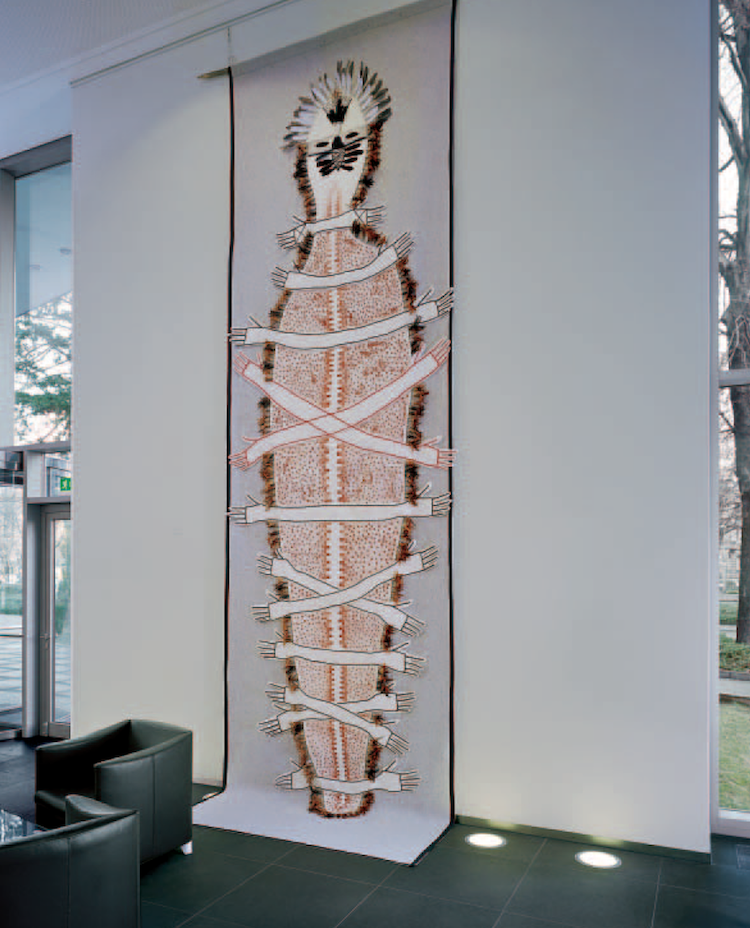 Heyokah, Felt Piece, 150cm b x 400cm h, handcrafted