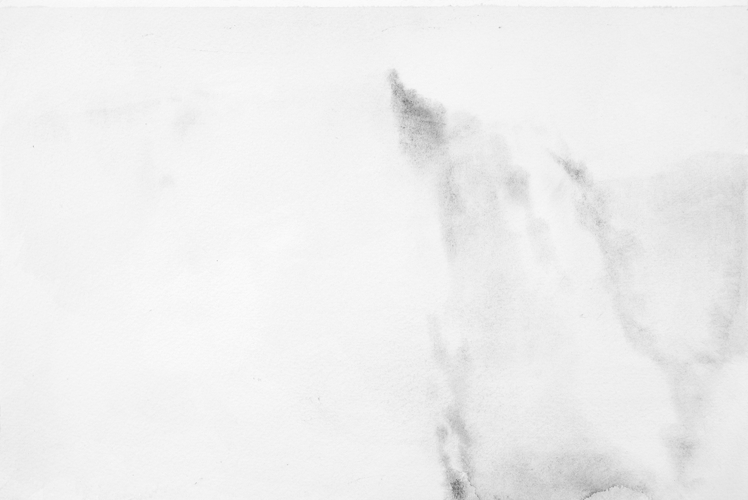 Paroi, nuées (V)gouache sur papier19 x 28 cm, 2022