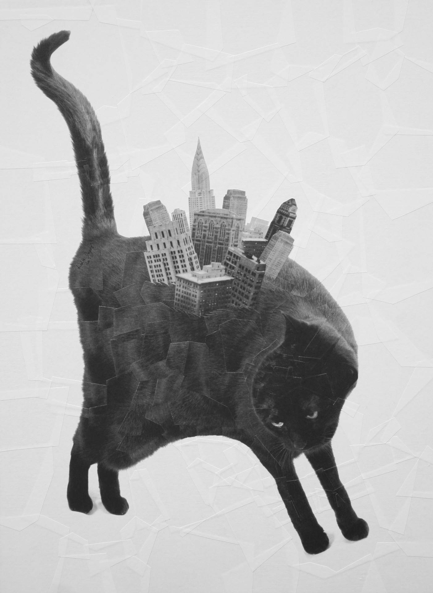 New York Kitty 1, 2010, 11.6 x 16.5 inches