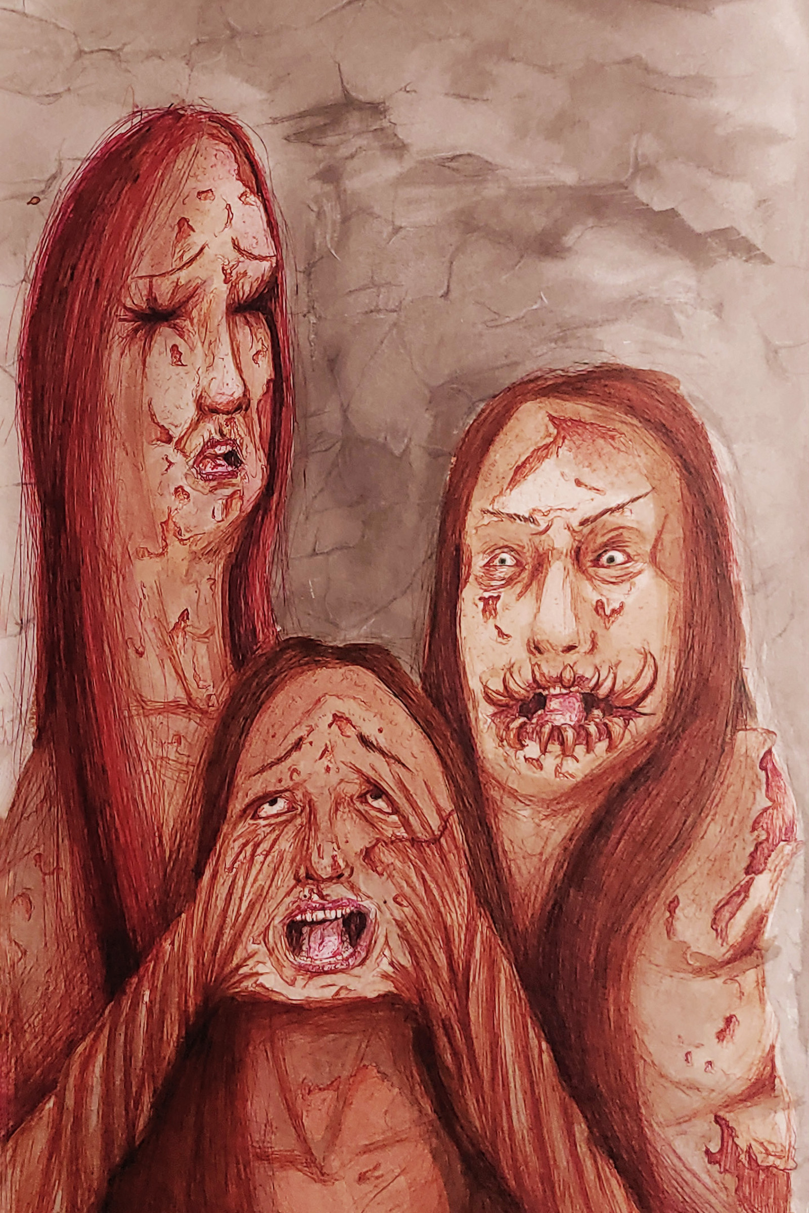 Family Portrait, ink, pen, and graphite, 2020