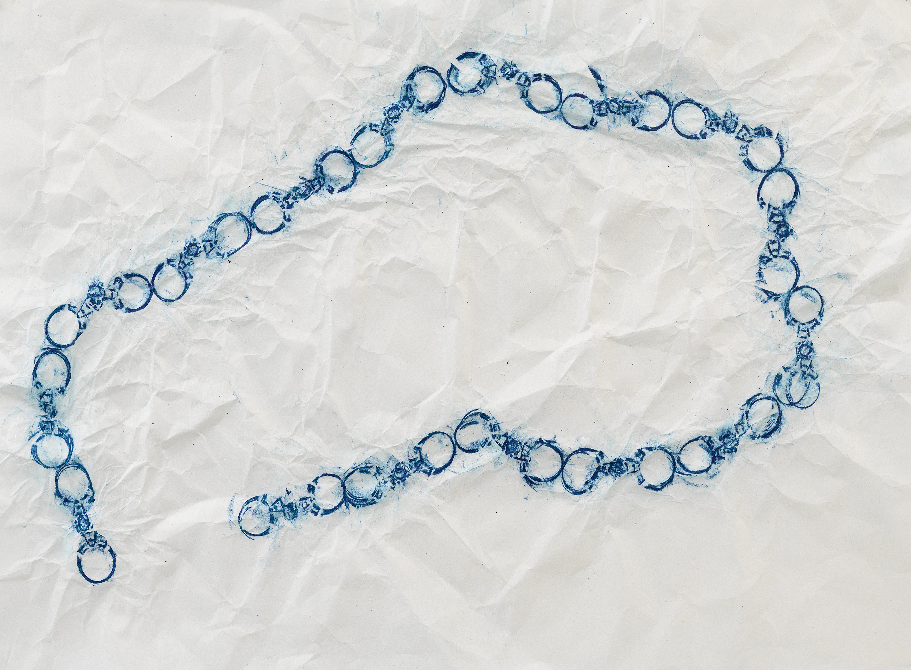 Engagement Ring, 2015. Frottage, 12 x 18 inches