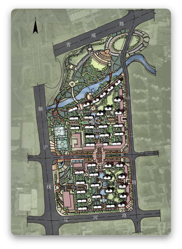 金隅山东即墨青威路运动主题活力社区中标方案（大都会、现代典雅） 上海柏涛