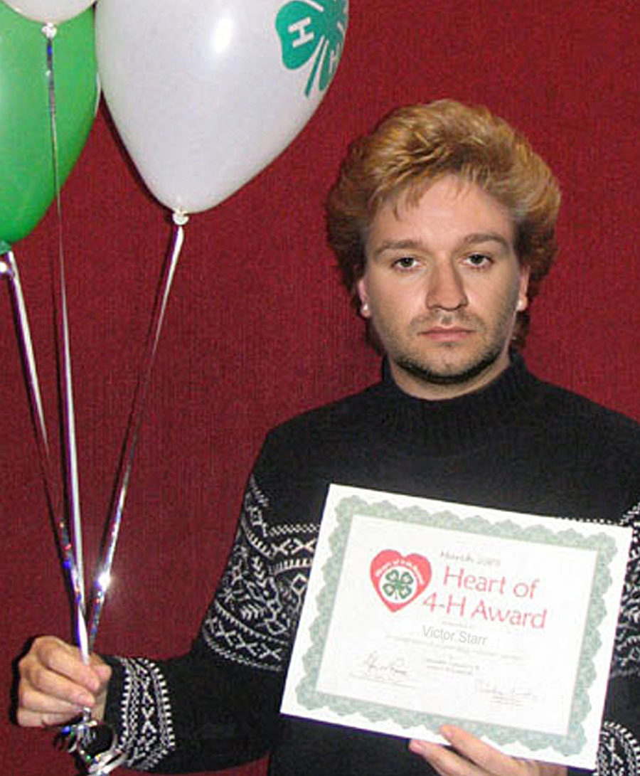 Winner of March's "Heart of 4-H Award" for Outstanding Volunteer Service