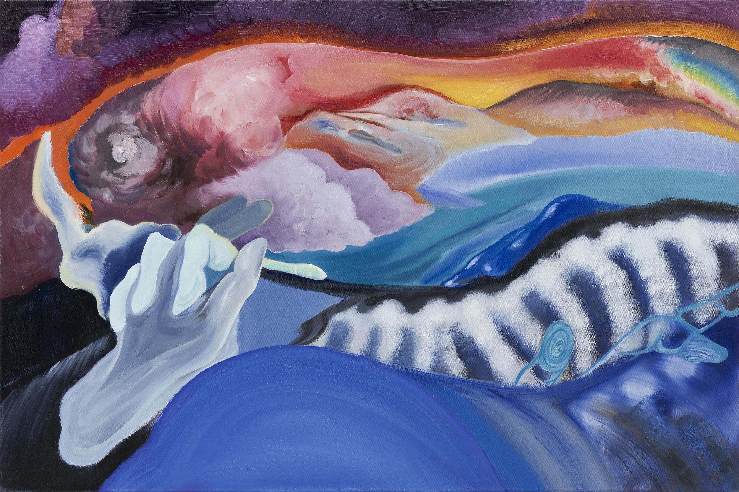 The Interior Horizon, 2025, oil on canvas, 18 &times; 27 IN