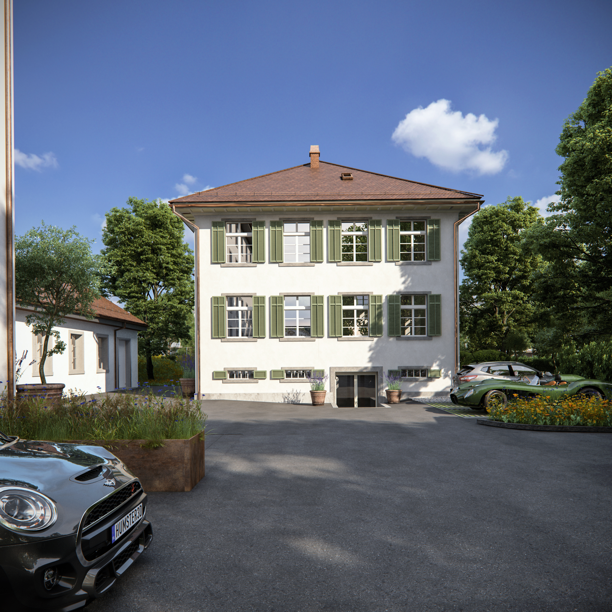 Rendering Nord/West Fassade