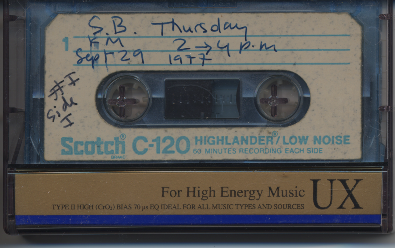 Kate as the subject of an interview with theatre historian Stefan Brecht on 09/29/77