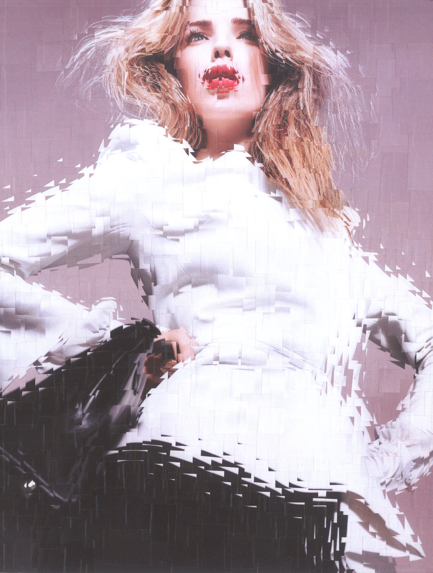 Lips collage sketch I, 2011, 8.2 x 11.6 inches