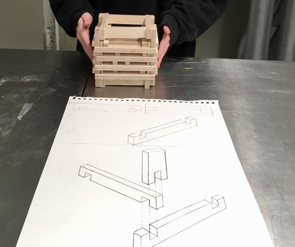 Block Project: Cube and Isometric Drawing,   Space/ Materiality, Parsons School of Design, Fall 2019