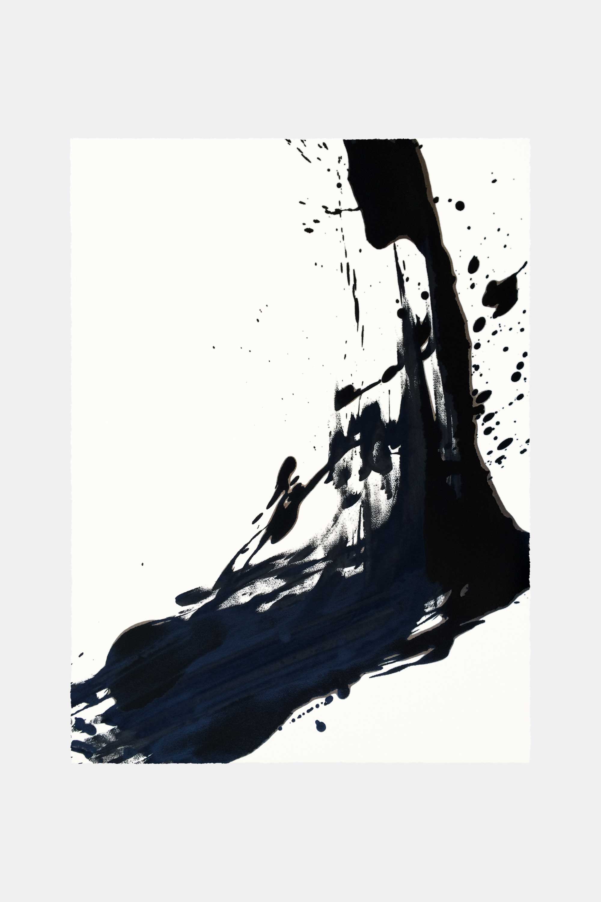 Untitled, 2016. Iron oxide on paper. 56&#160;×&#160;76&#160;cm.