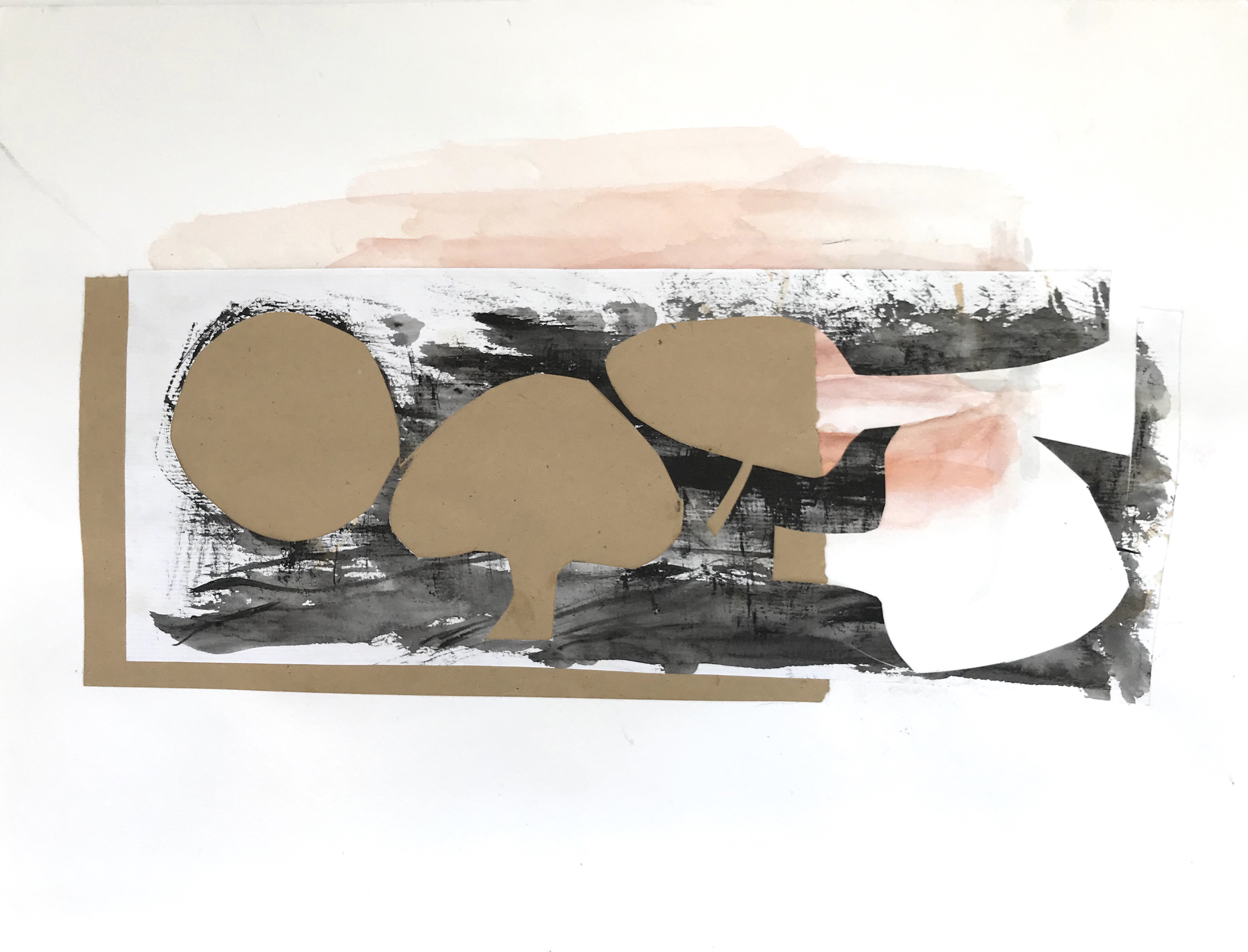 Mushroom trees, 2020, mix media on paper