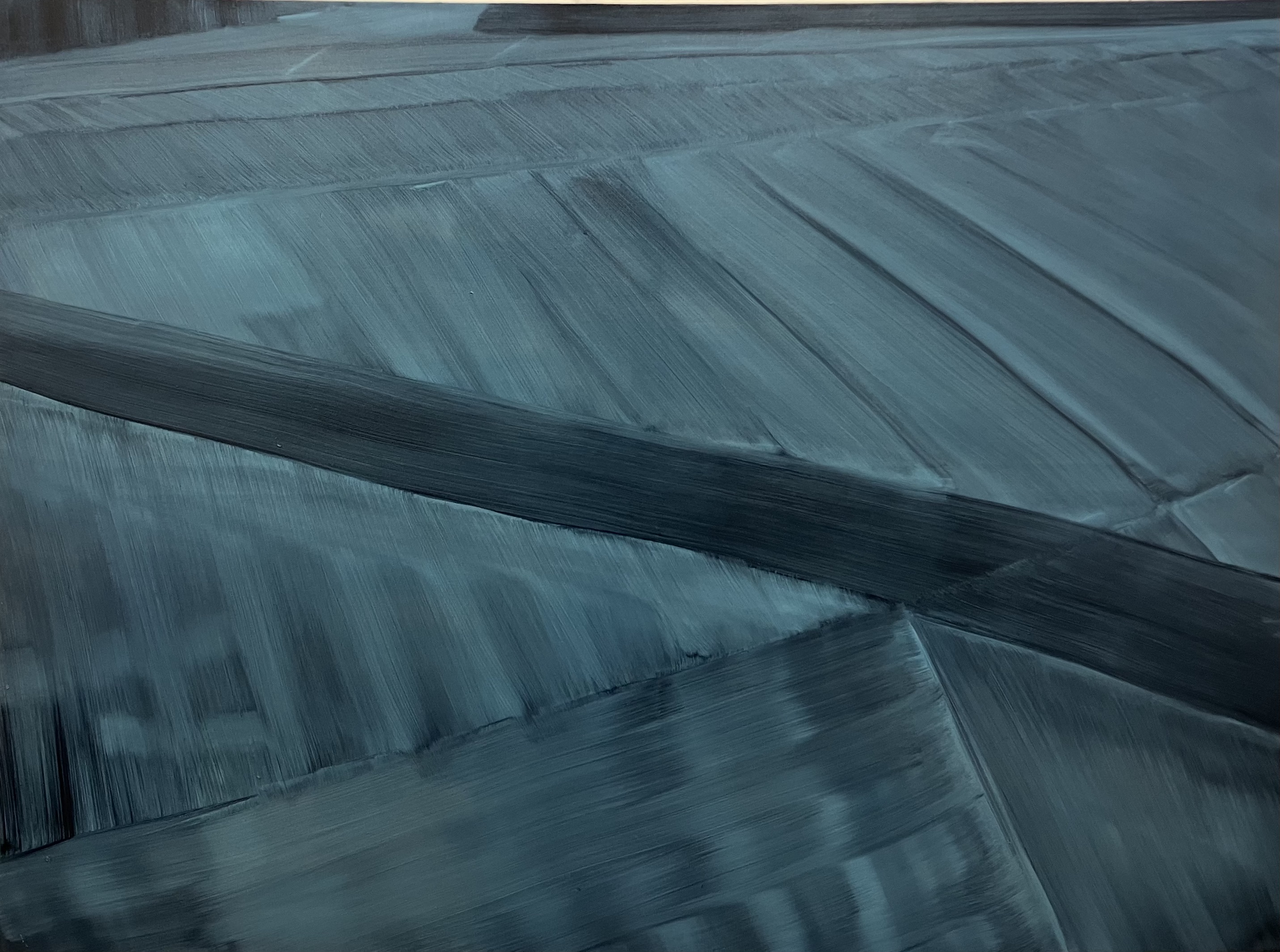 Concrete Cluj Blues , Oil on Canvas, 140 x 190 cm