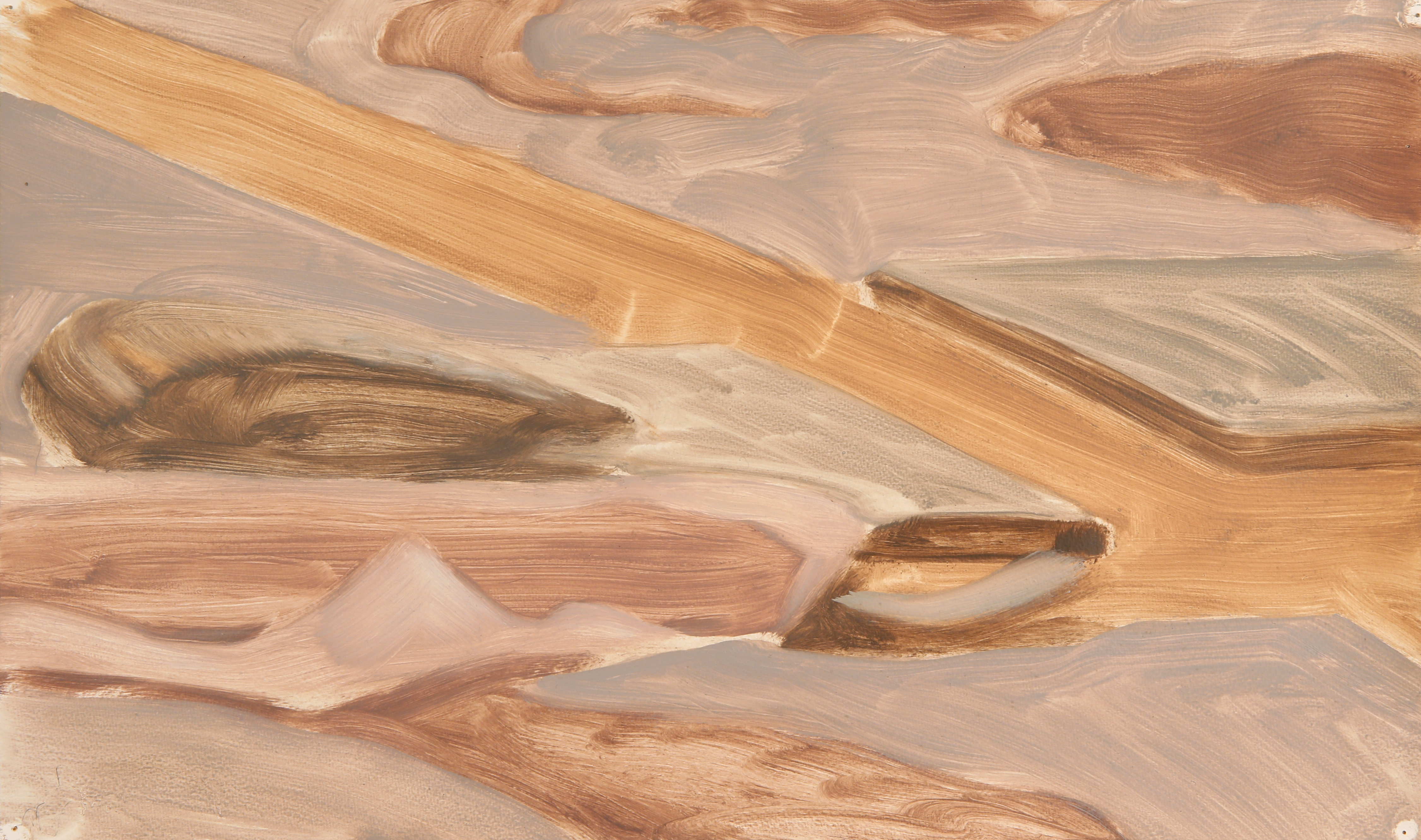 Untitled (Table close-up) (5), 2017, Oil on paper, 2017, 50 x 70cm