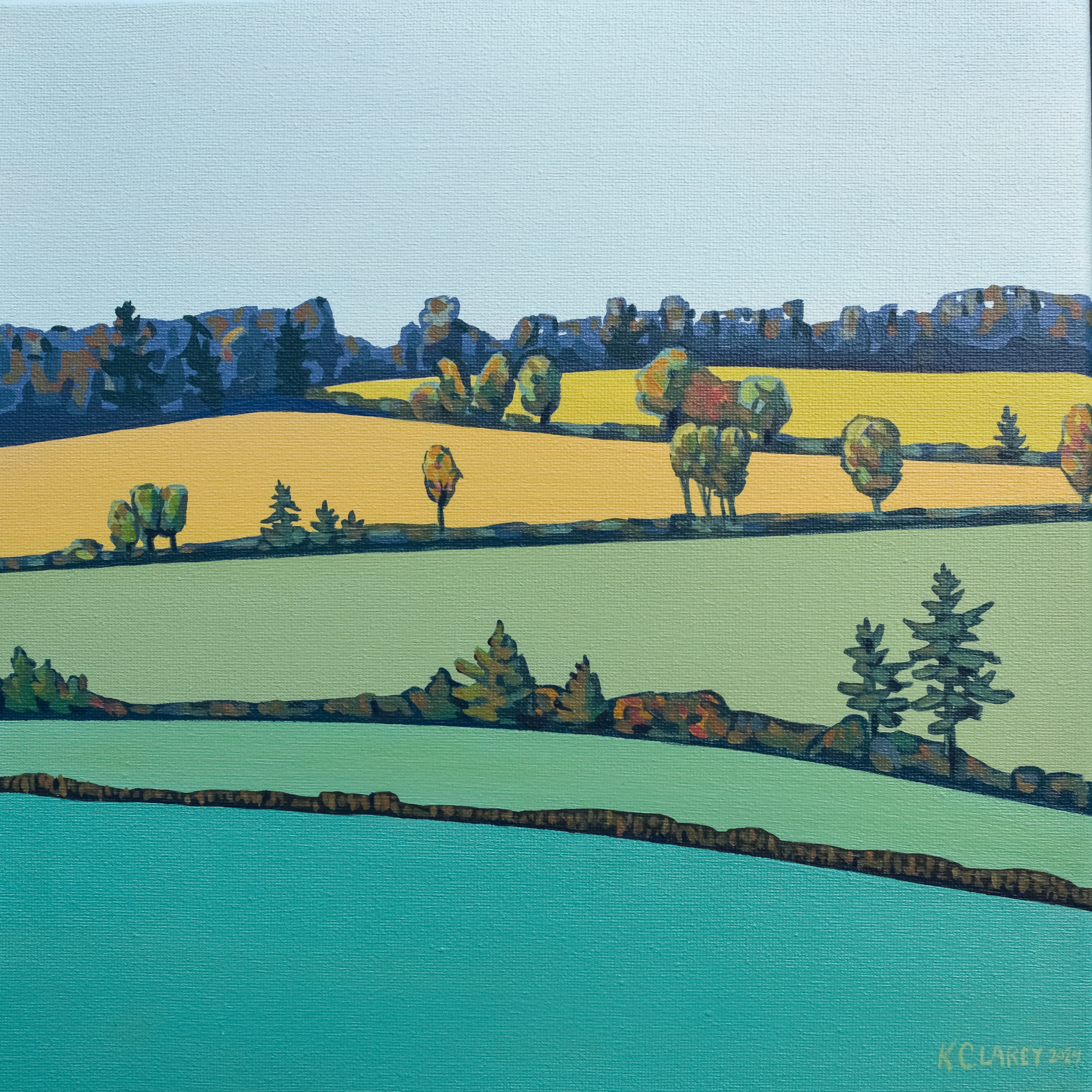 After the Harvest, Acrylic on Canvas, 12 x 12". SOLD