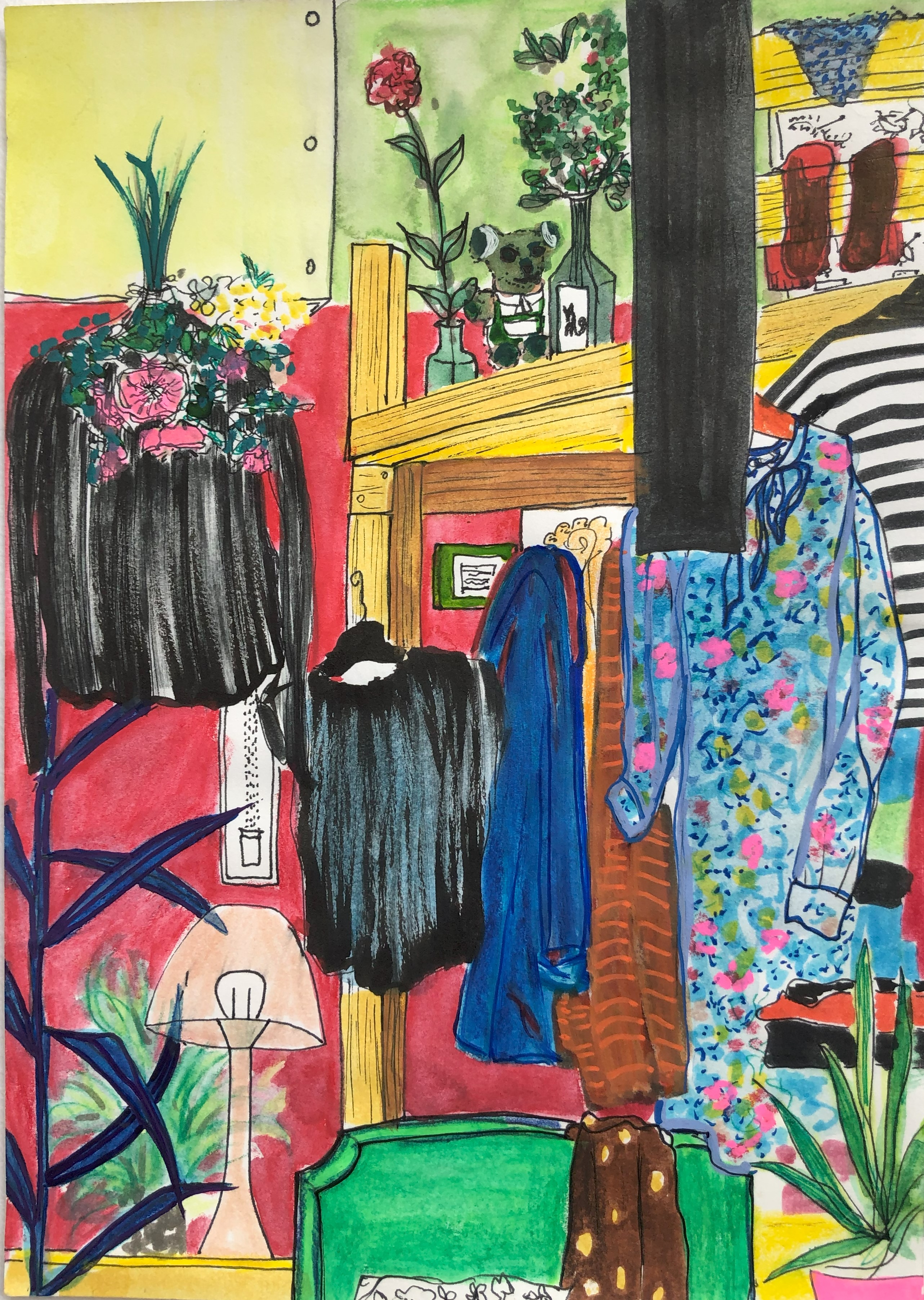 Boeurs - Mixed media on paper - 24,5 x 17,5 cm