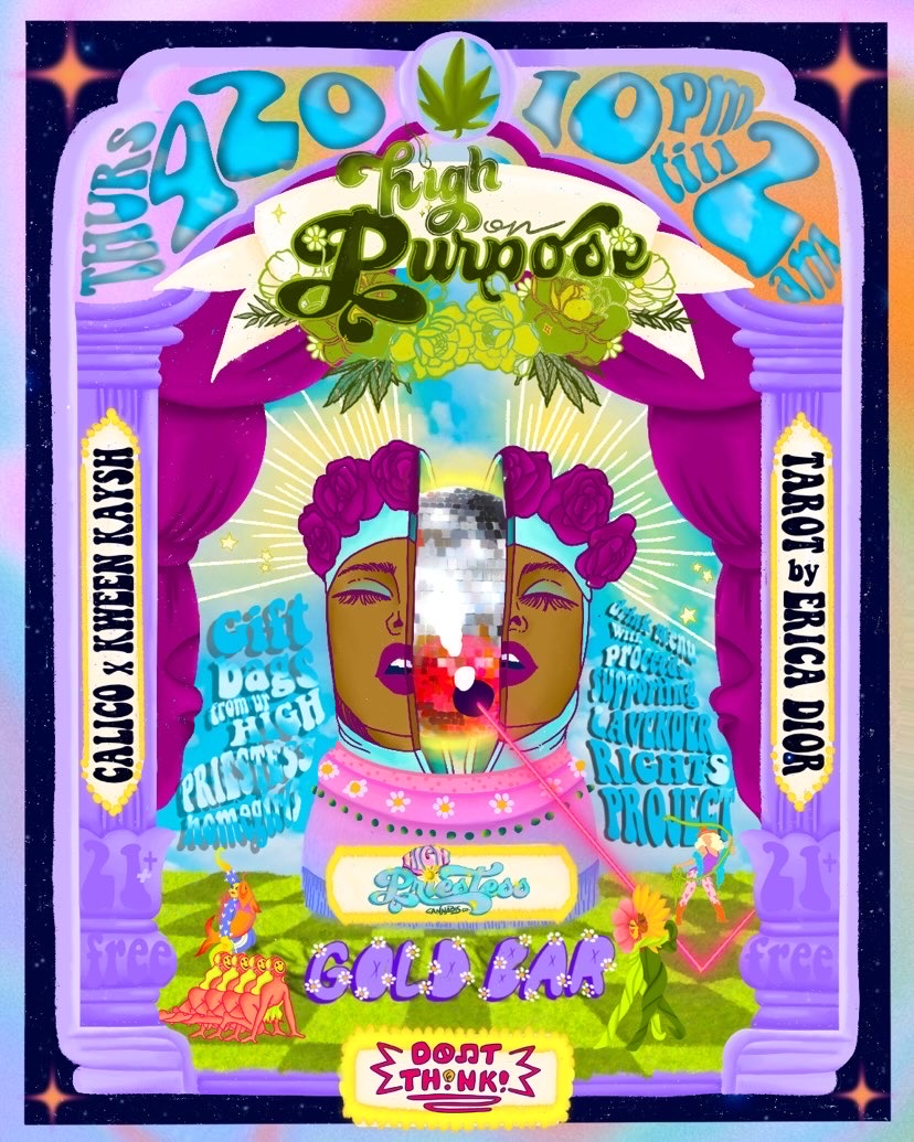 420 is this Thursday so Don’t Think! x High Priestess&nbsp;are collabin’ on a little holiday party for y’all