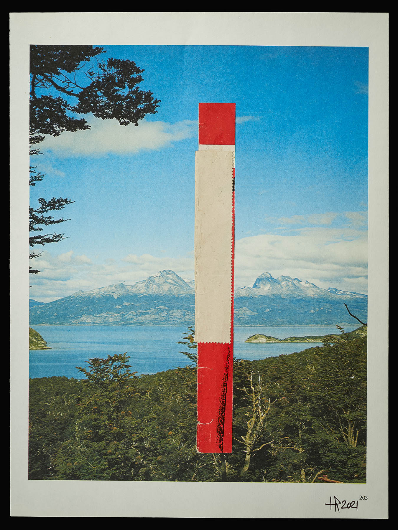 coastline red white stripe