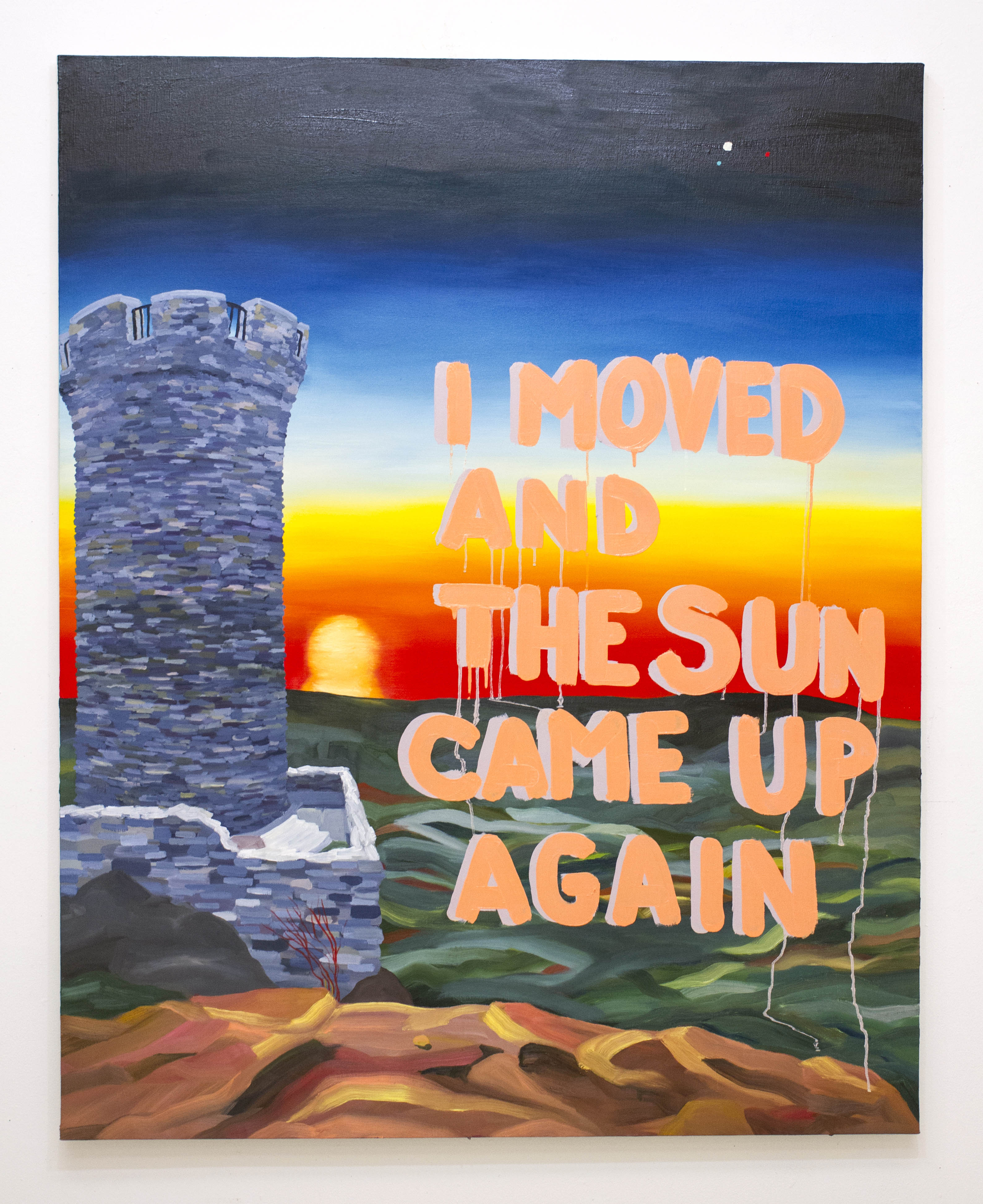 I Moved and the Sun Came Up Again, 2018, 60"x48", Oil on canvas