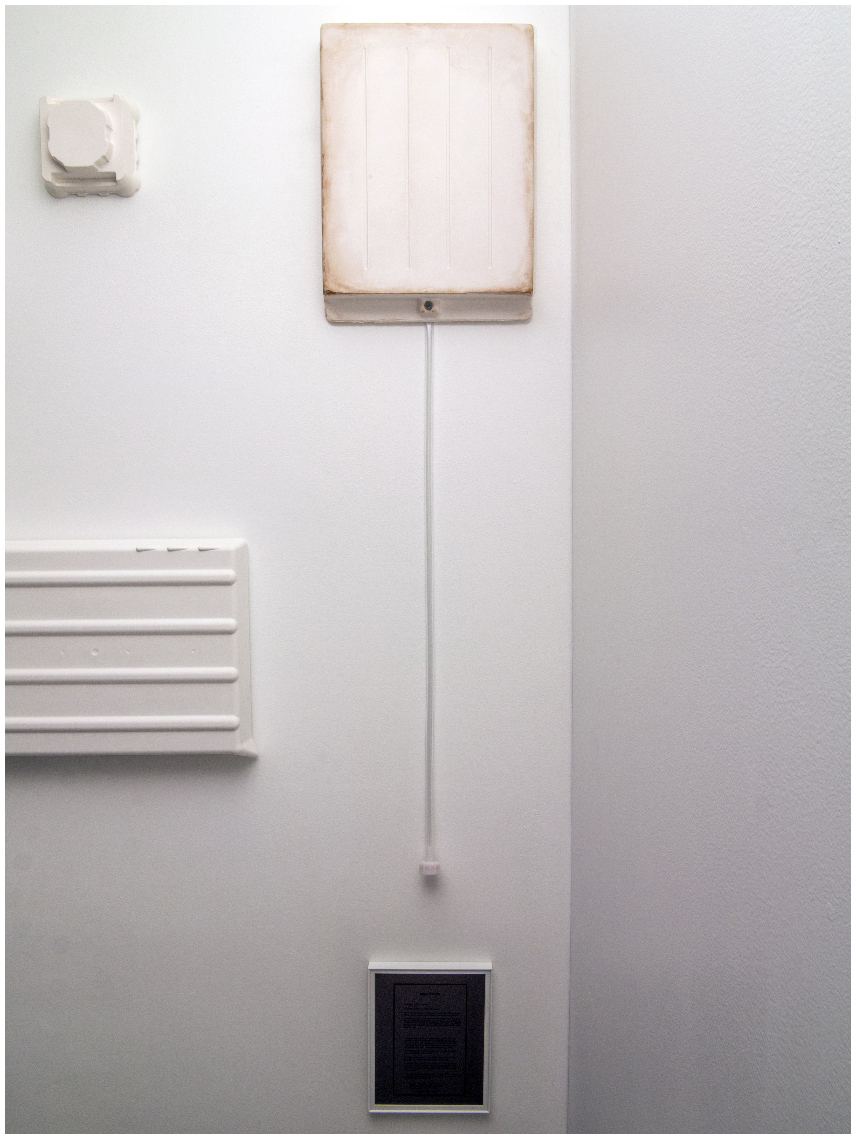 Pregnancy, Childbirth, Offspring, 2018Plaster, photographic chemicals, print washer hose, instructional inkjet print on glossy fiber-based paper13.219 x 66.656 x 2.375 in.33.58 x 169.31 x 6.03 cm