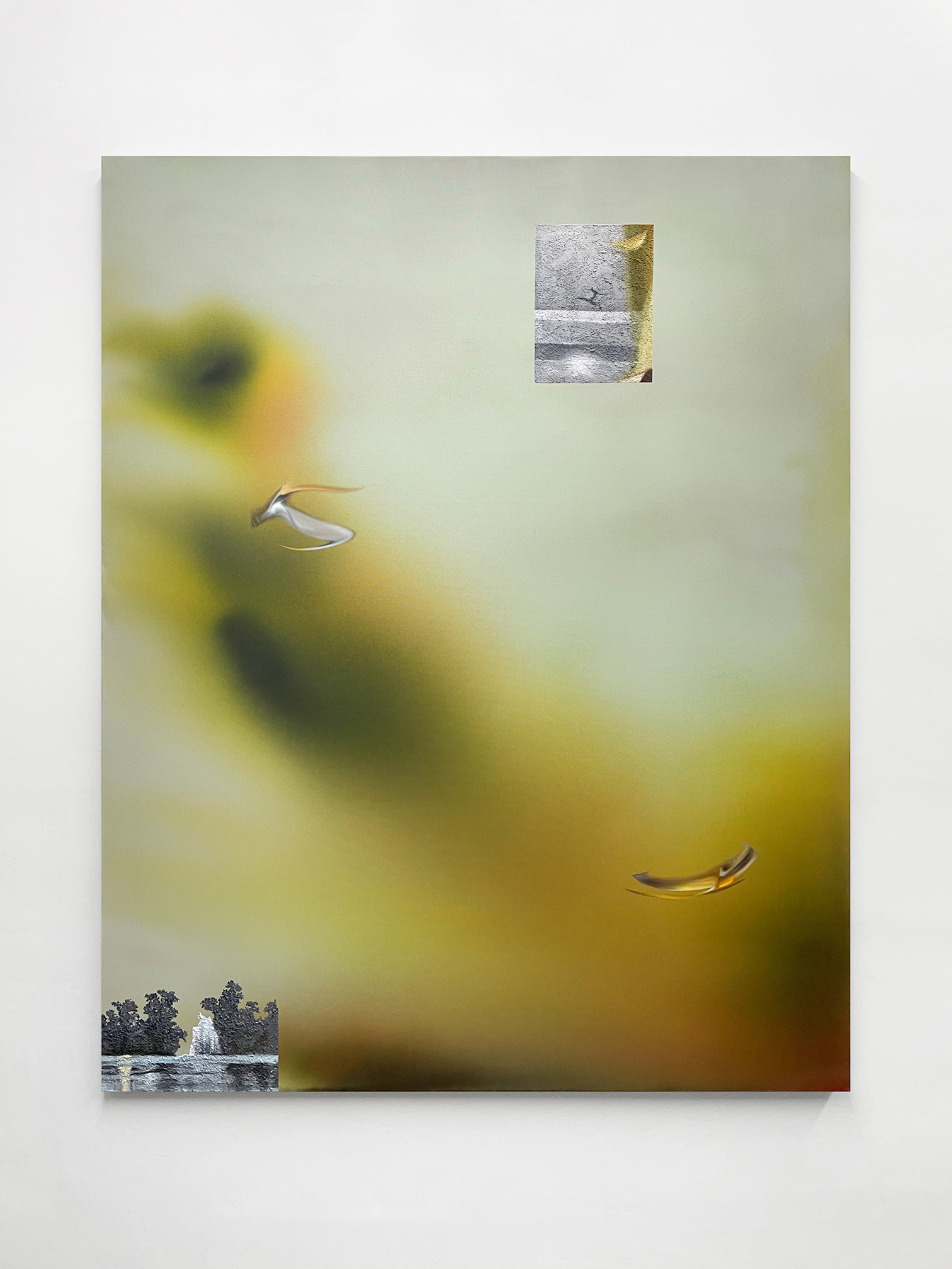 UNTITLEDOil and acrylic on nylon, 150x120 cm, 2025