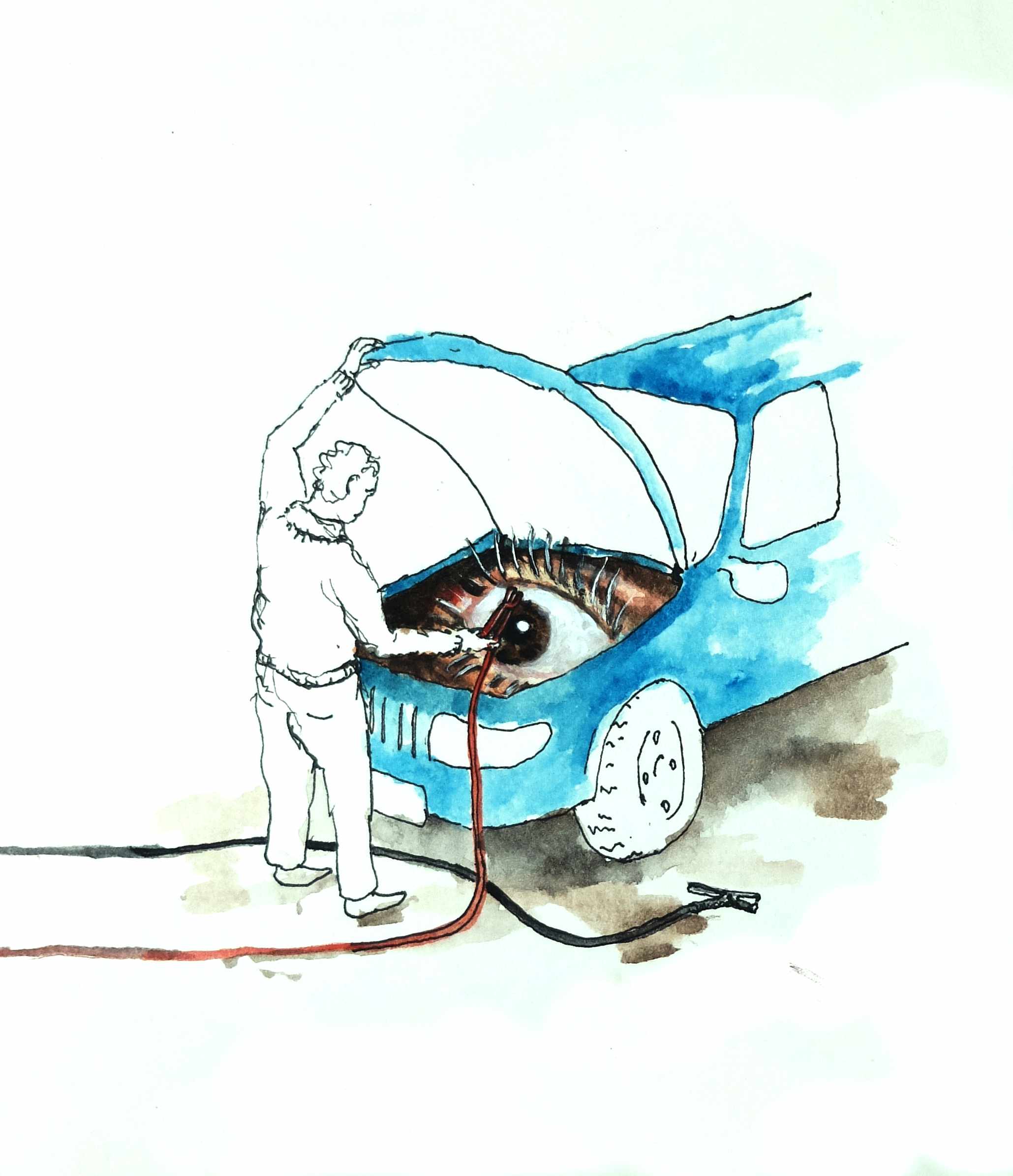 Real Bad Looking, Watercolor on Paper, 25x18cm, 2022