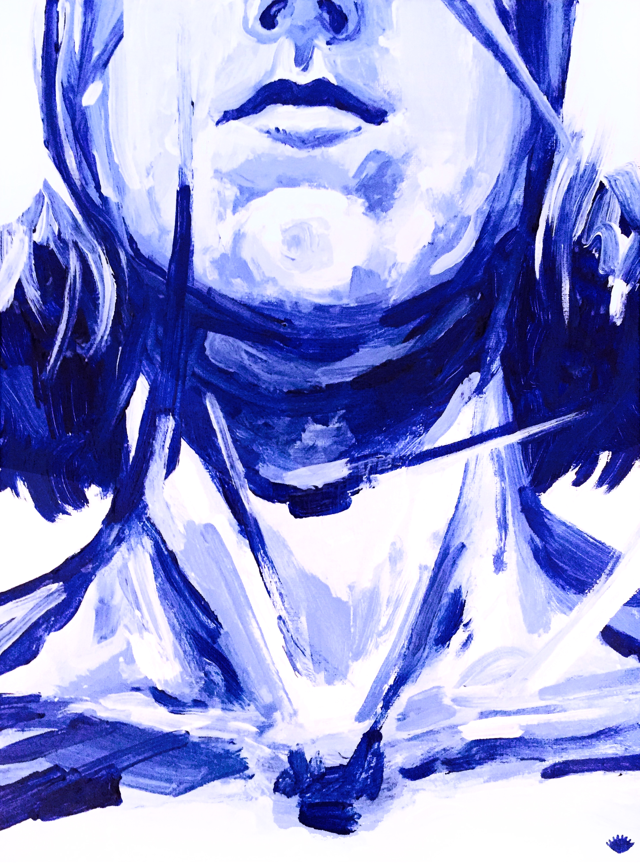 self-portrait in blue