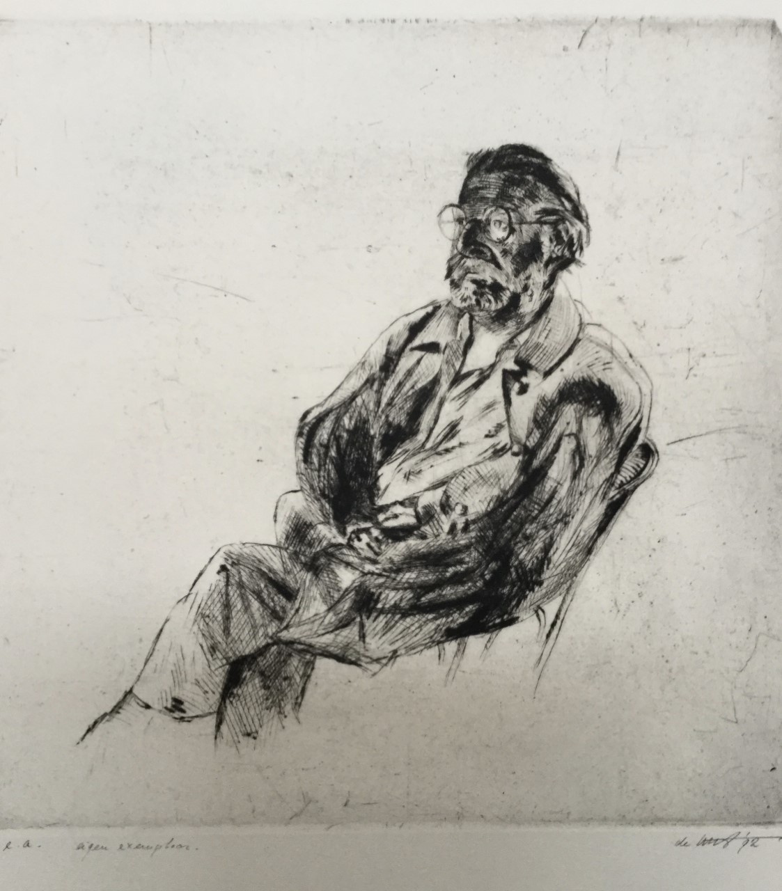 Olivier O. Olivier 1992 - point sèche 30x30 cm