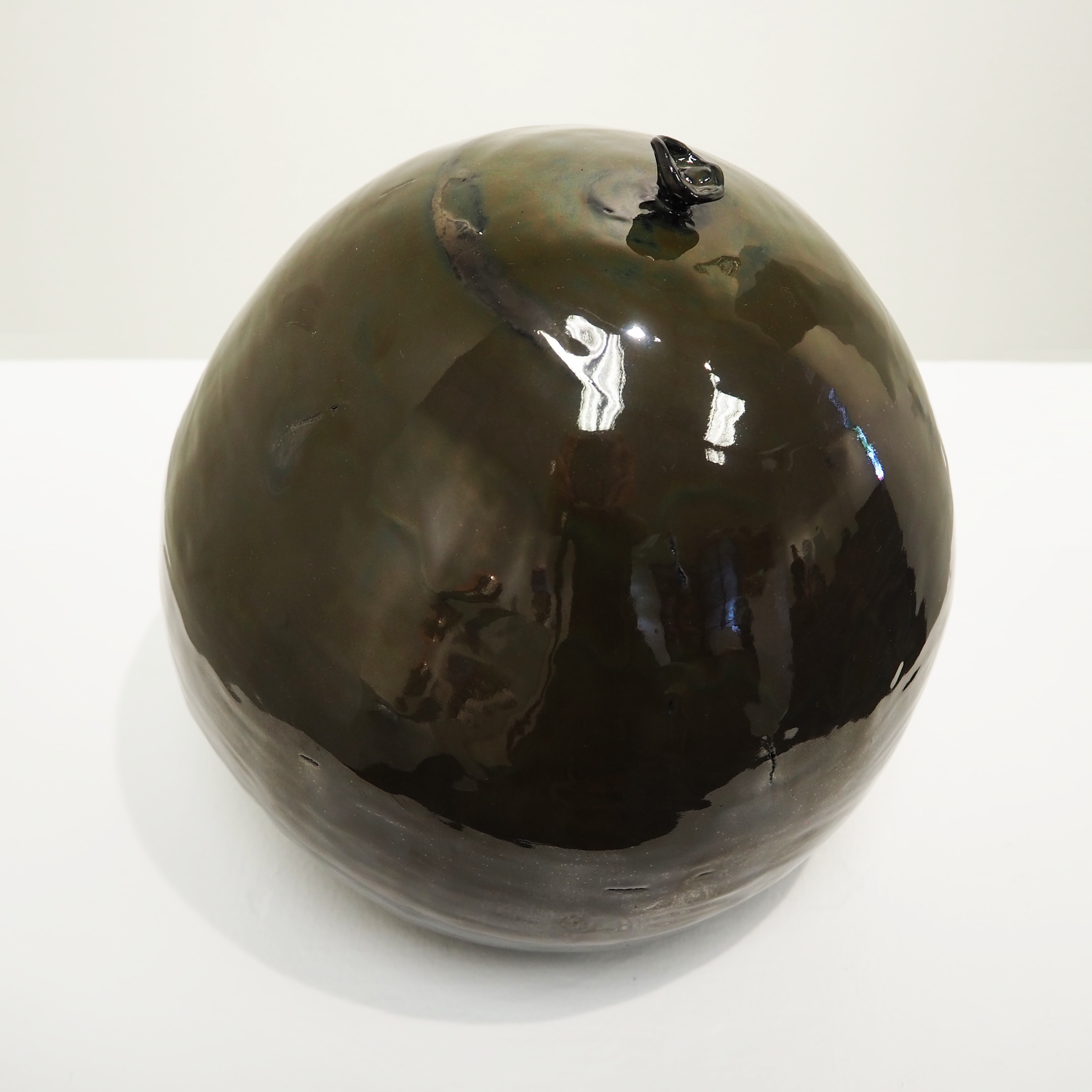Heavy Balloon. 2021. 12 x 12 x 12 inches. Earthenware, glaze.  