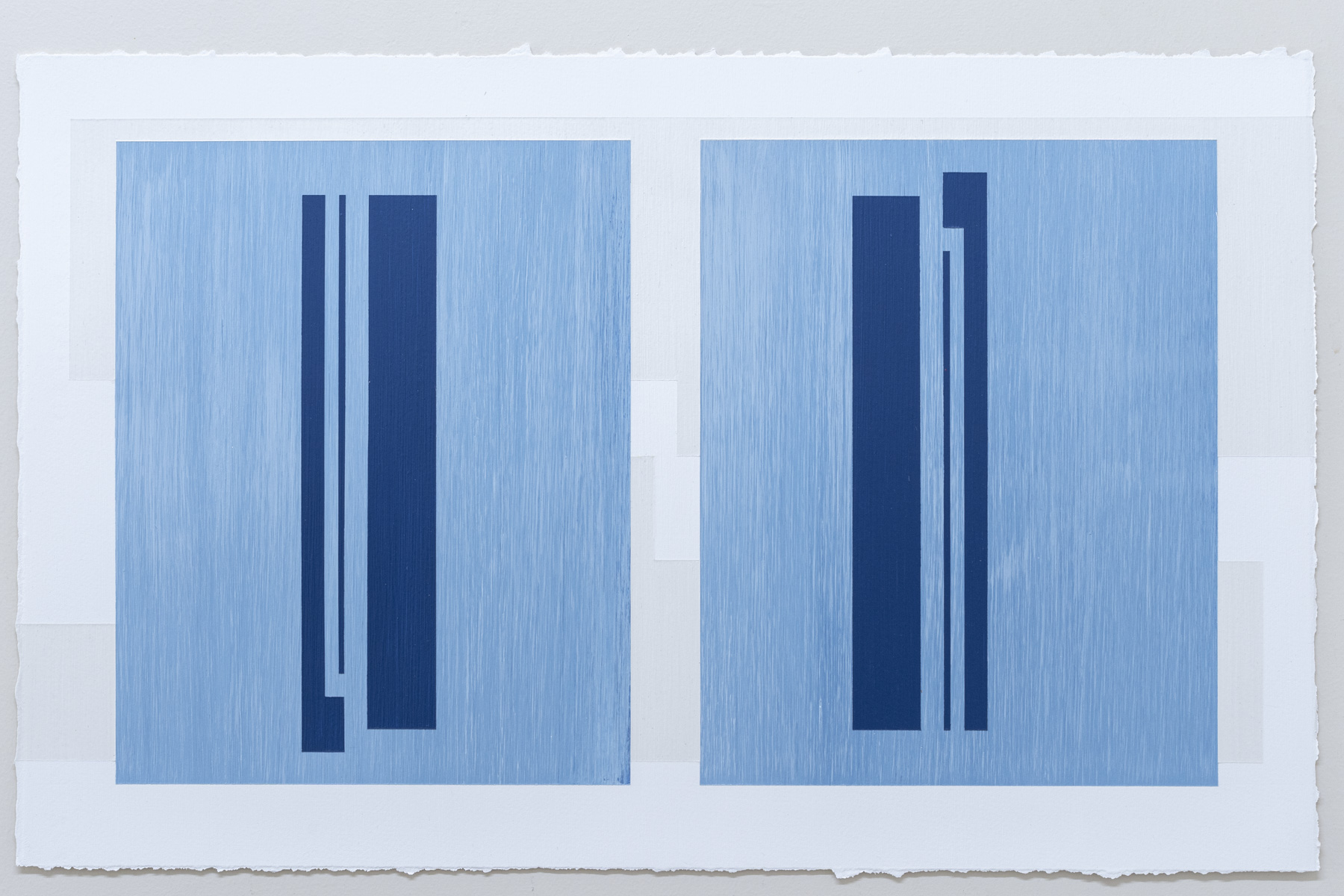 Untitled (Stage 4 lockdown #6). Acrylic on paper. 35.5cm x 56.5cm