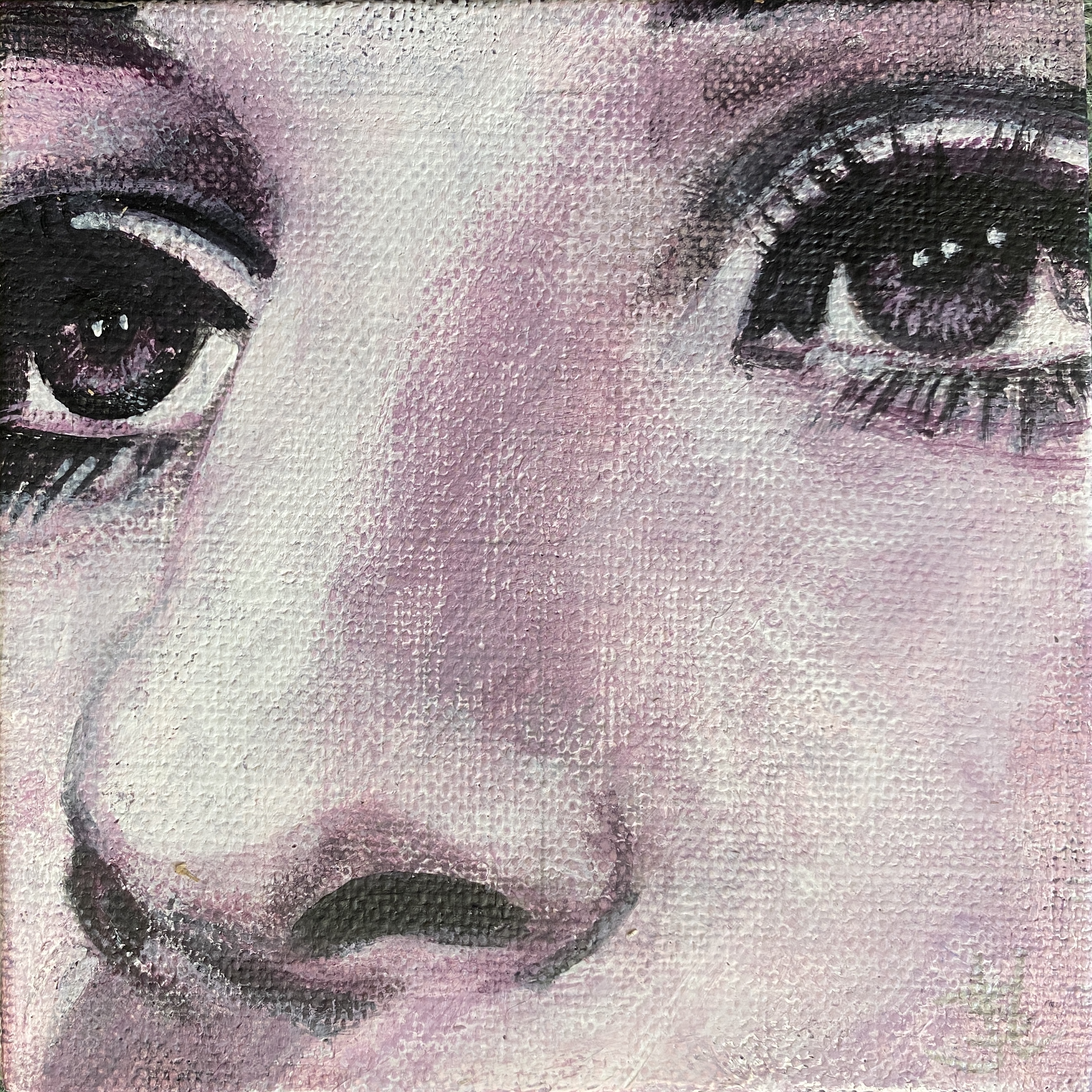 "BARBRA"10 x 10 cmAcrylic on canvasSOLD