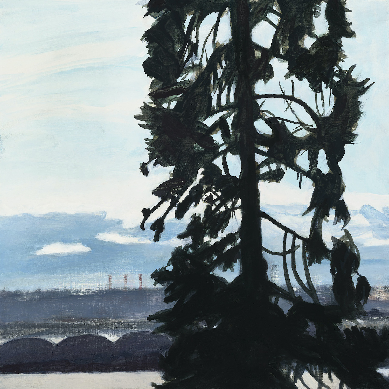 Magai, Standing Above, 2020, Oil on panel, 12 x 12 in.