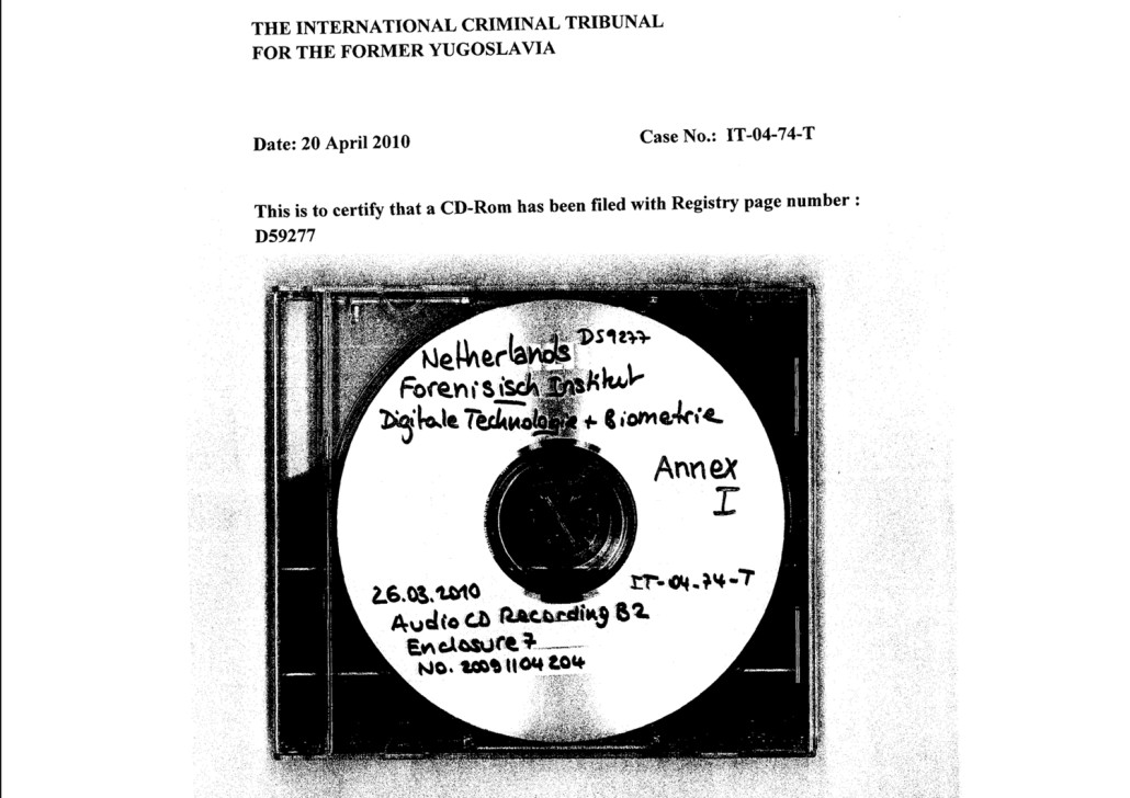 IT-04-74: Prlic and Others. Annex I (CD) to Slobodan Praljak’s motion for the admission of Franjo Lozic’s statement, the Bosnian muslim press conference transcript, and associated Ministry of Justice Netherlands Forensic Institute documents Document Type: Motions • Date: 20/04/2010 • Defence counsel