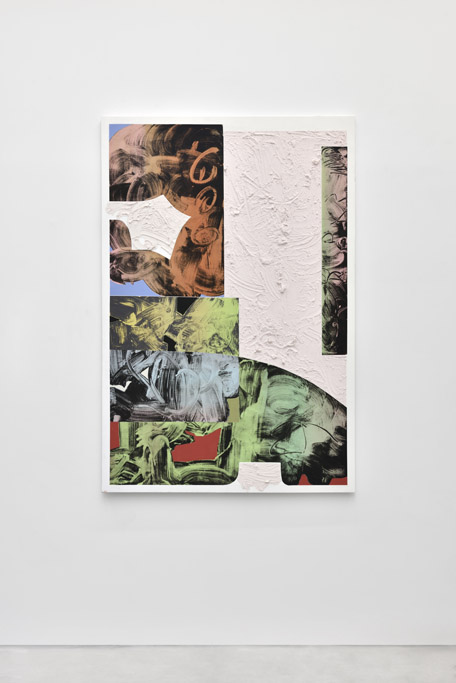 CROP1, 2017 Acrylique, mortier coloré sur toile 140x200cm