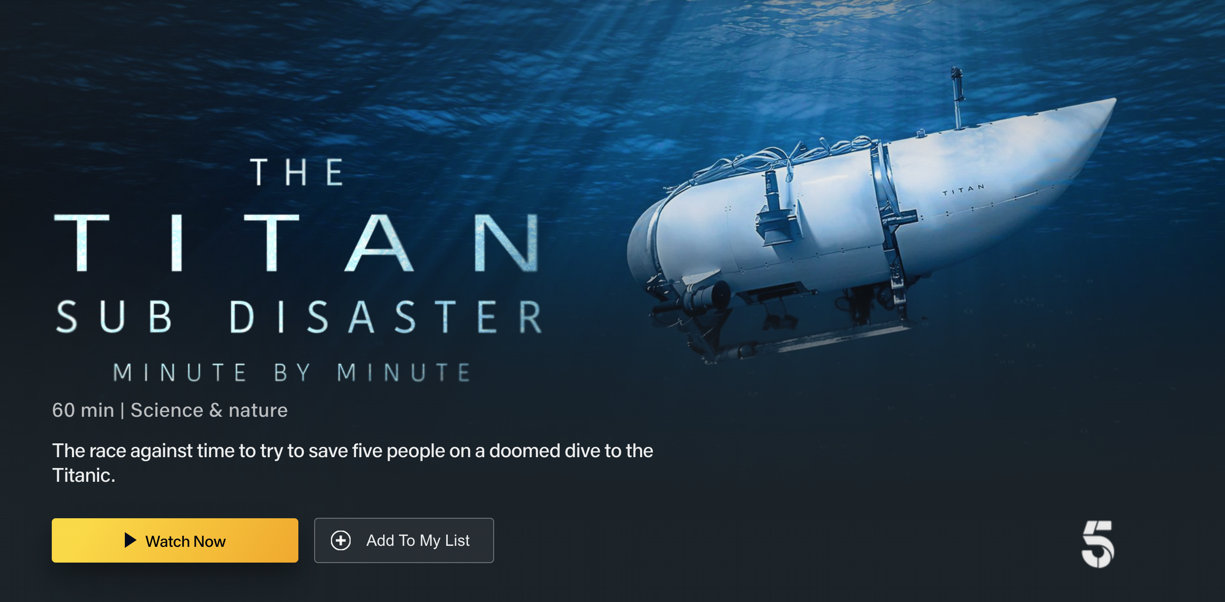 THE TITAN SUB DISASTER: MINUTE BY MINUTE EP2 (2024) ITN PRODUCTIONS - C5 (60min)