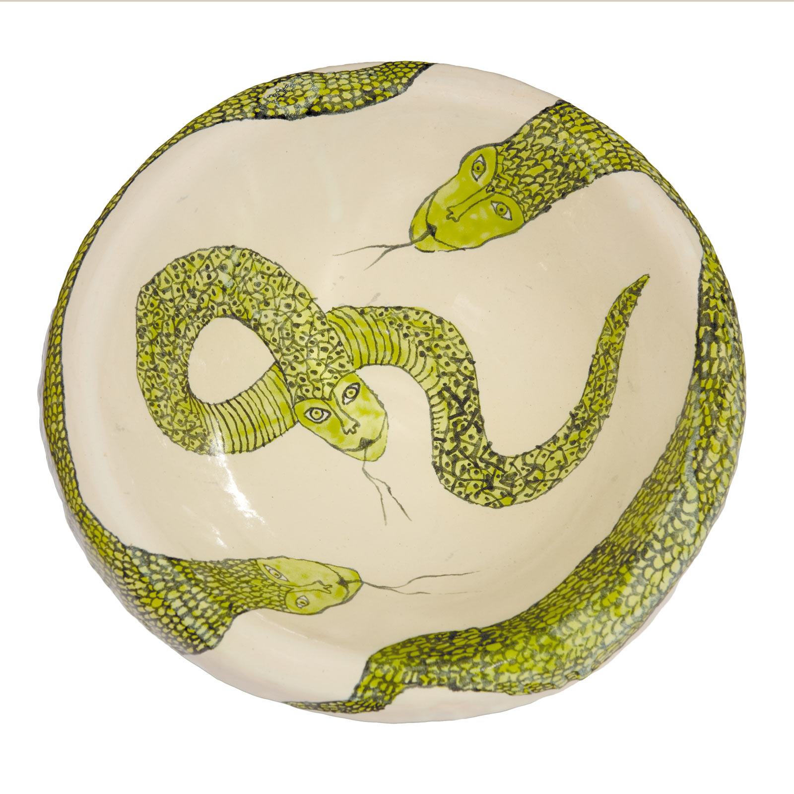 Snake bowl, 23.10.2000Glazed ceramic stonewareDiameter 33cm