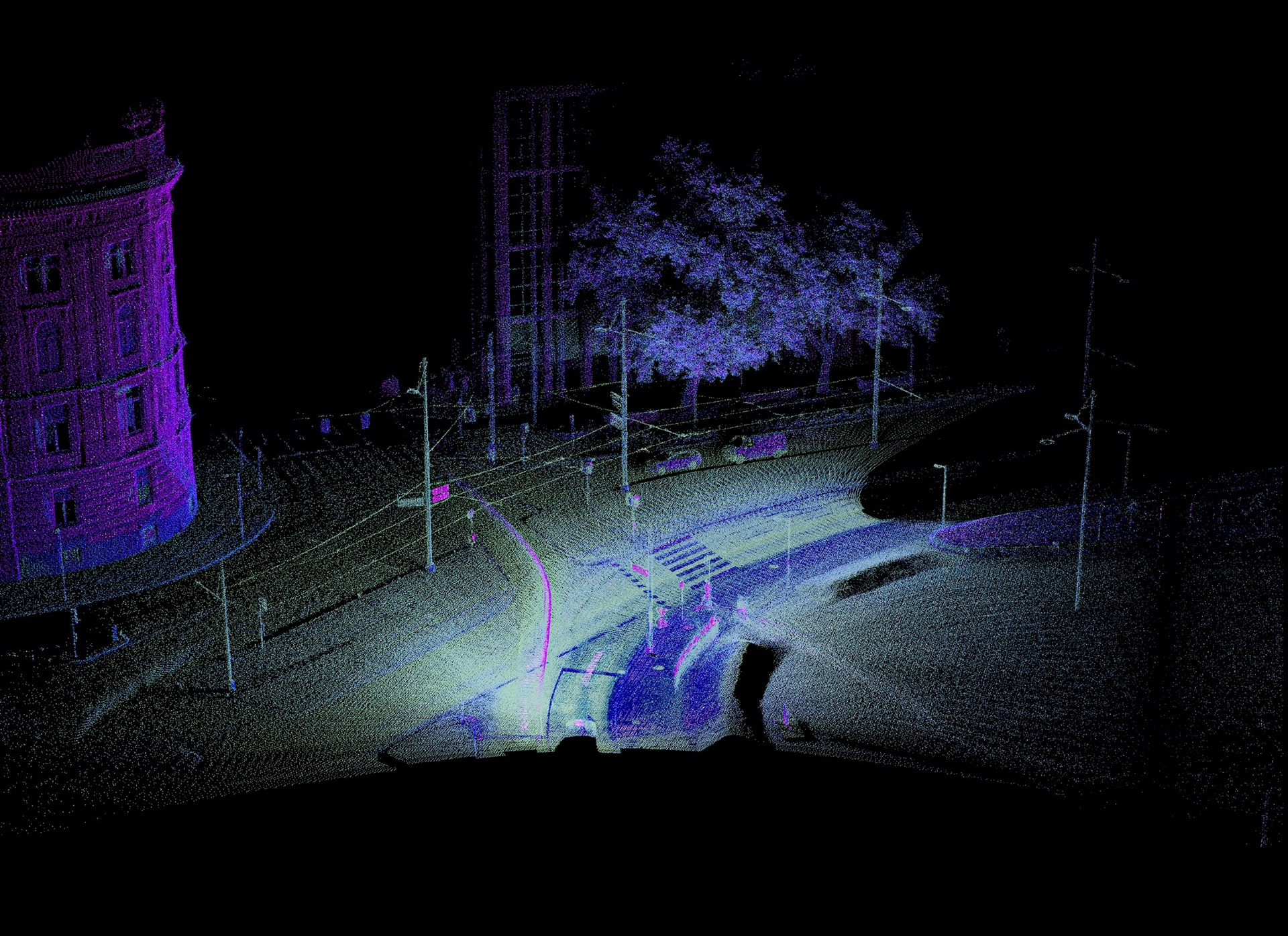 Intensity on site, Point cloud