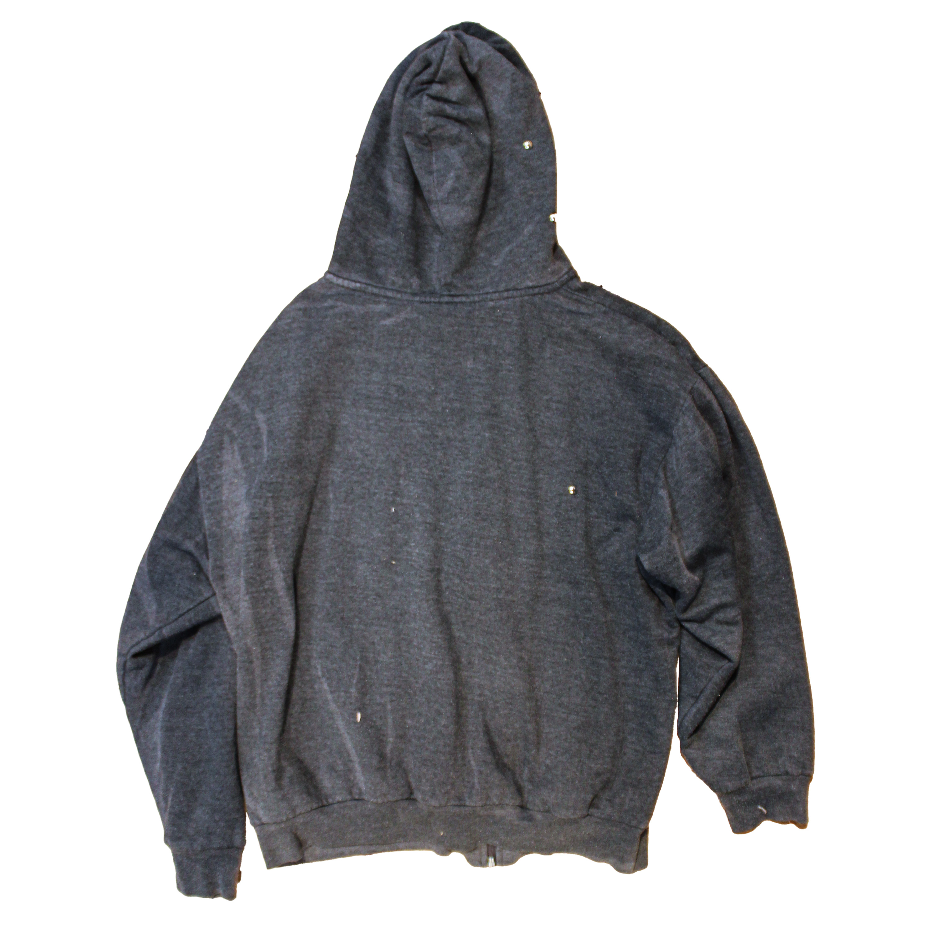 reclaimed vintage thermal lined hoodie allover printed with textile dye 