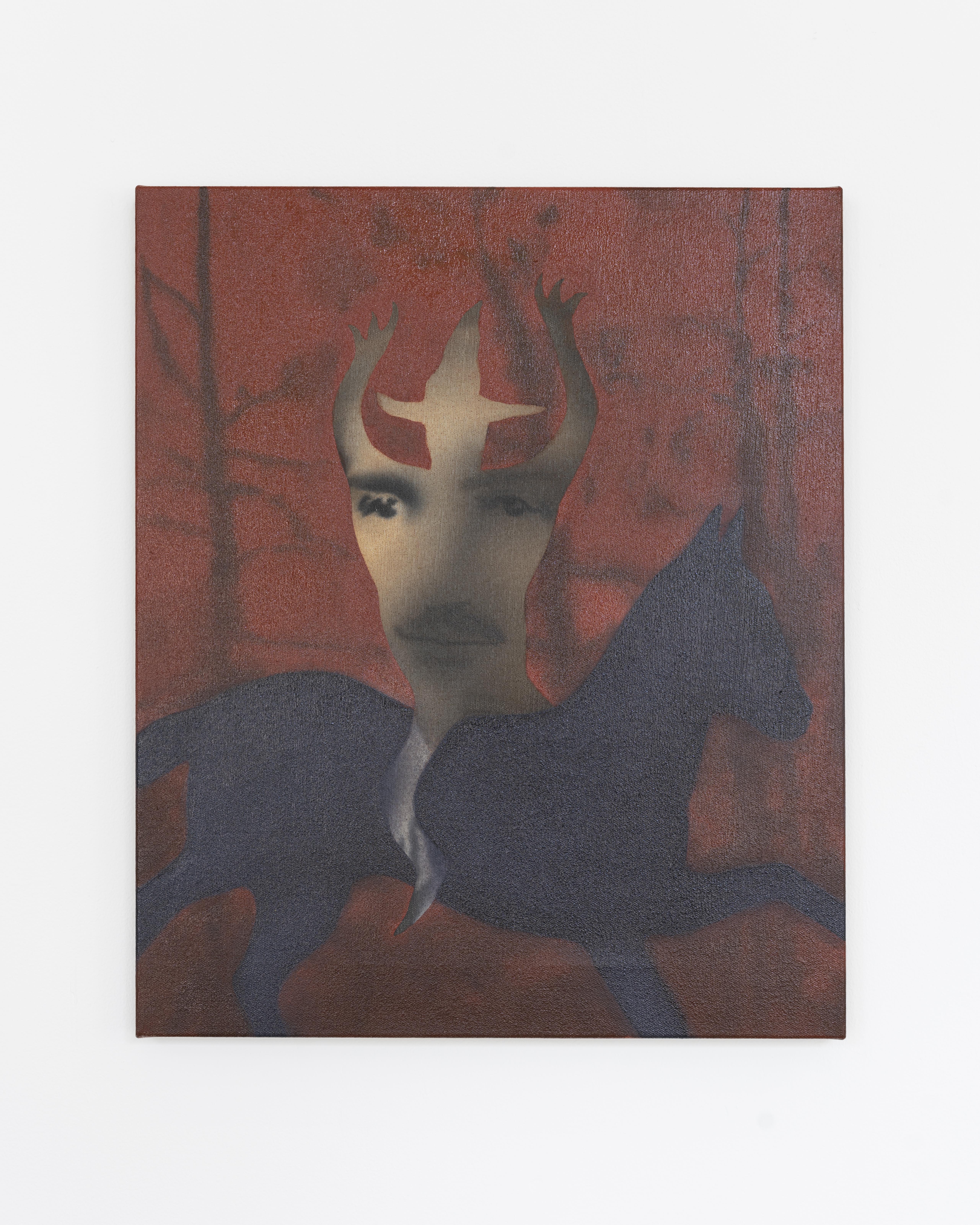 Luca Florian; Rider; 60 x 50 cm; Oil on canvas; 2023